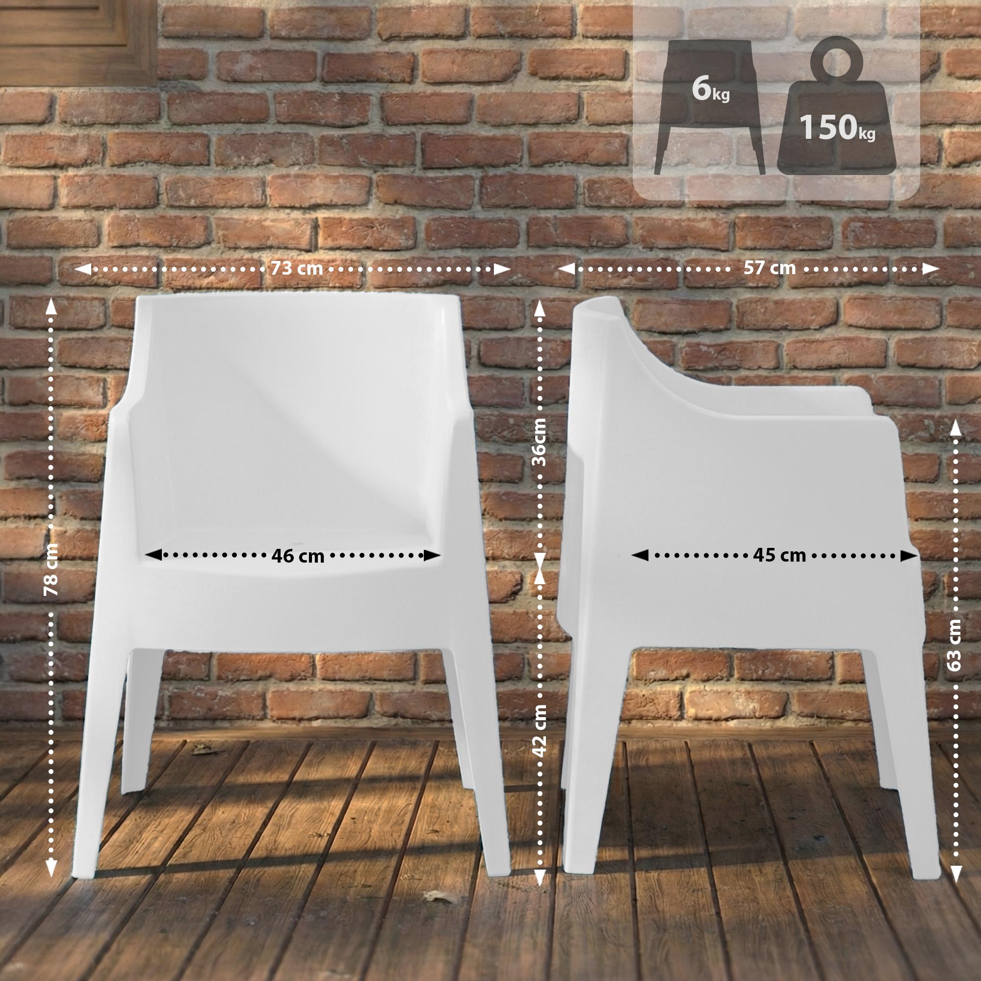 Set van 4 tuinstoelen Bartal