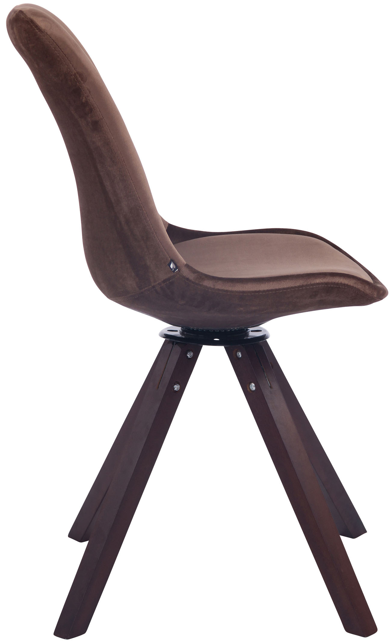 Eetkamerstoel Troyes fluweel vierkant frame