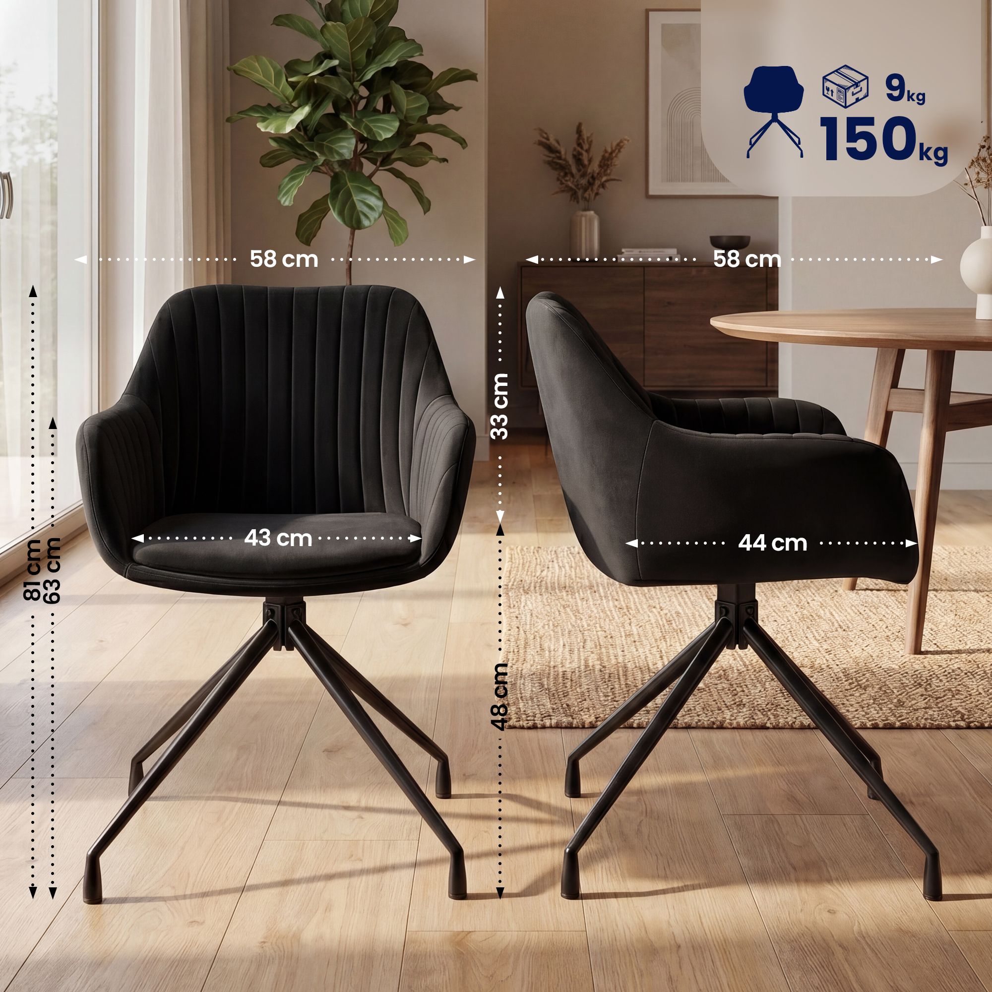Set van 2 Eetkamerstoelen Welby