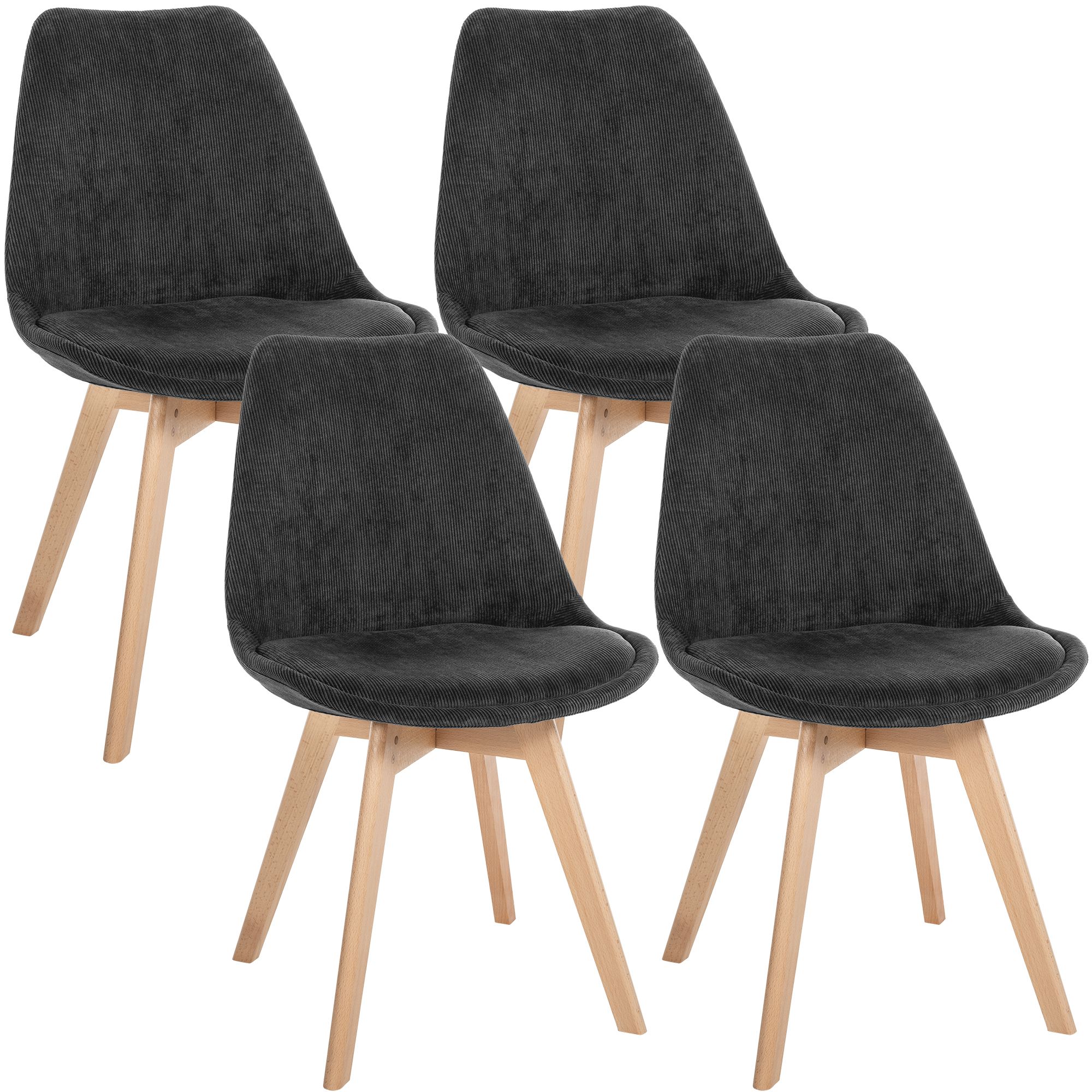 4-delige set Linares eetkamerstoelen