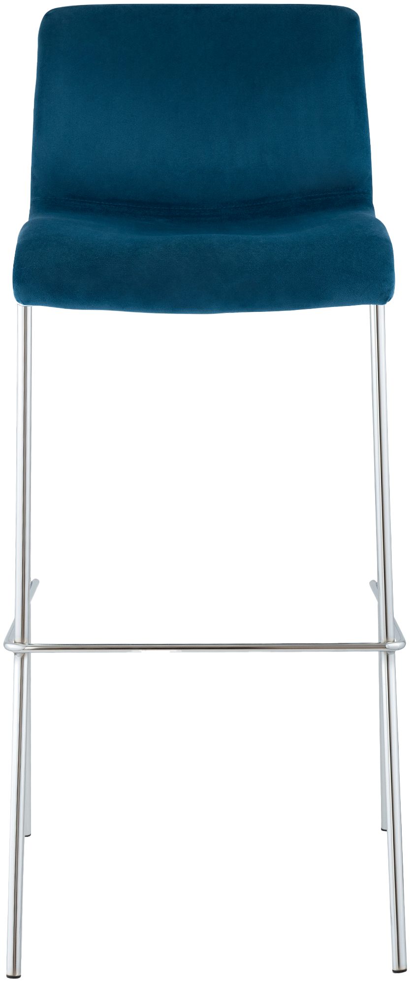 Barkruk Hover Fluweel Vierpoots frame Chroom