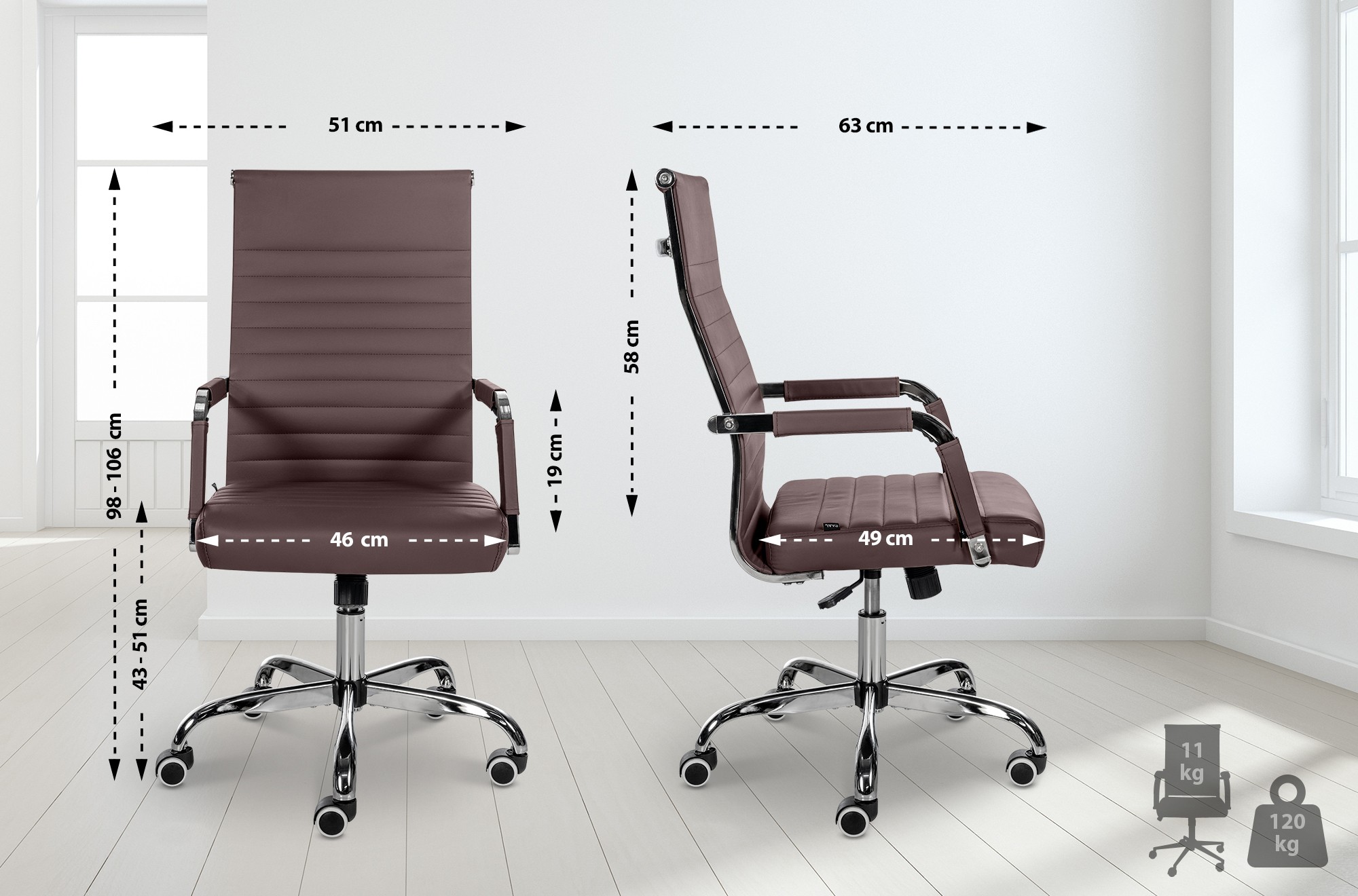 Bureaustoel Amadora kunstleer
