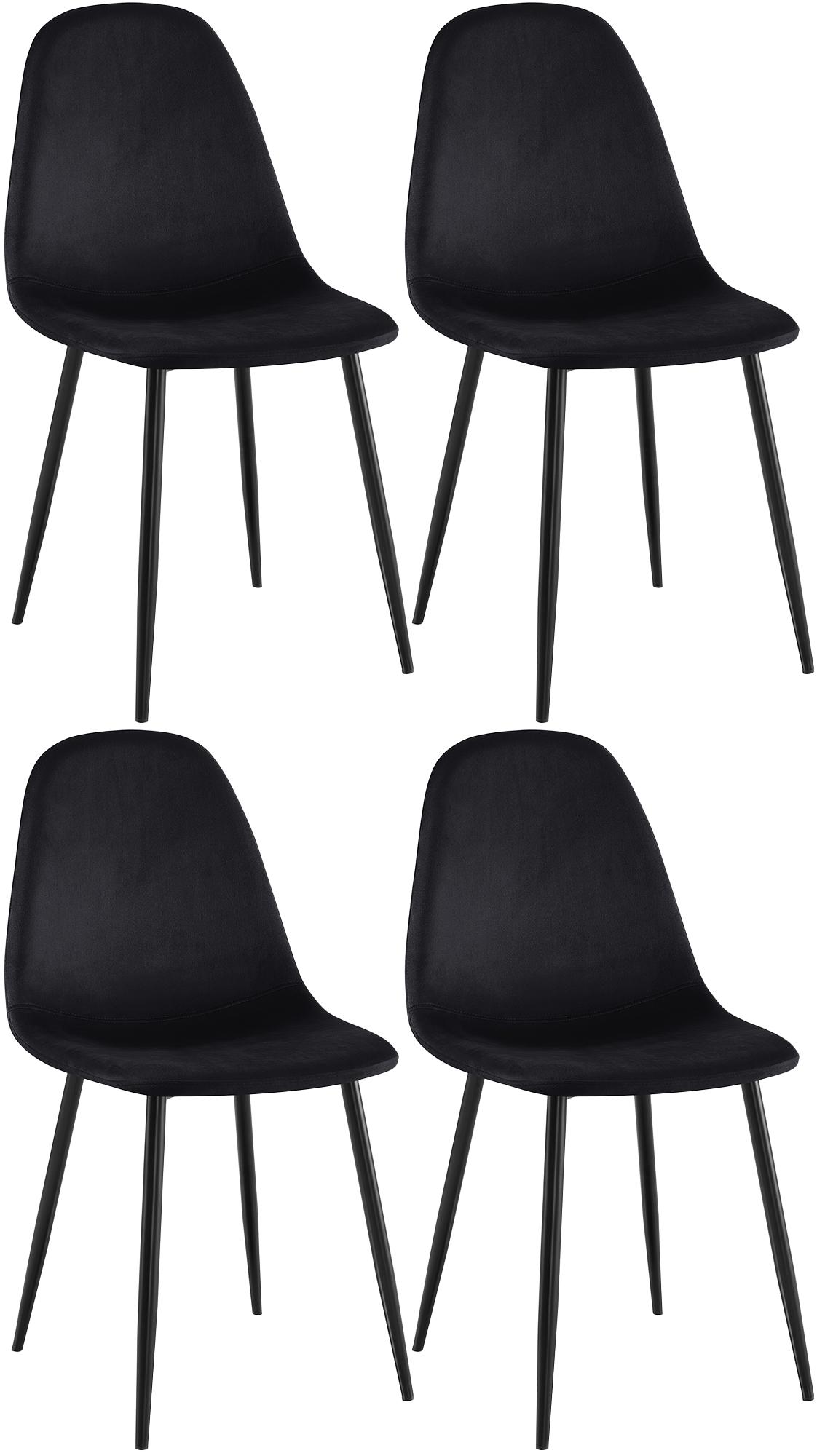 4-delige set eetkamerstoelen Napier