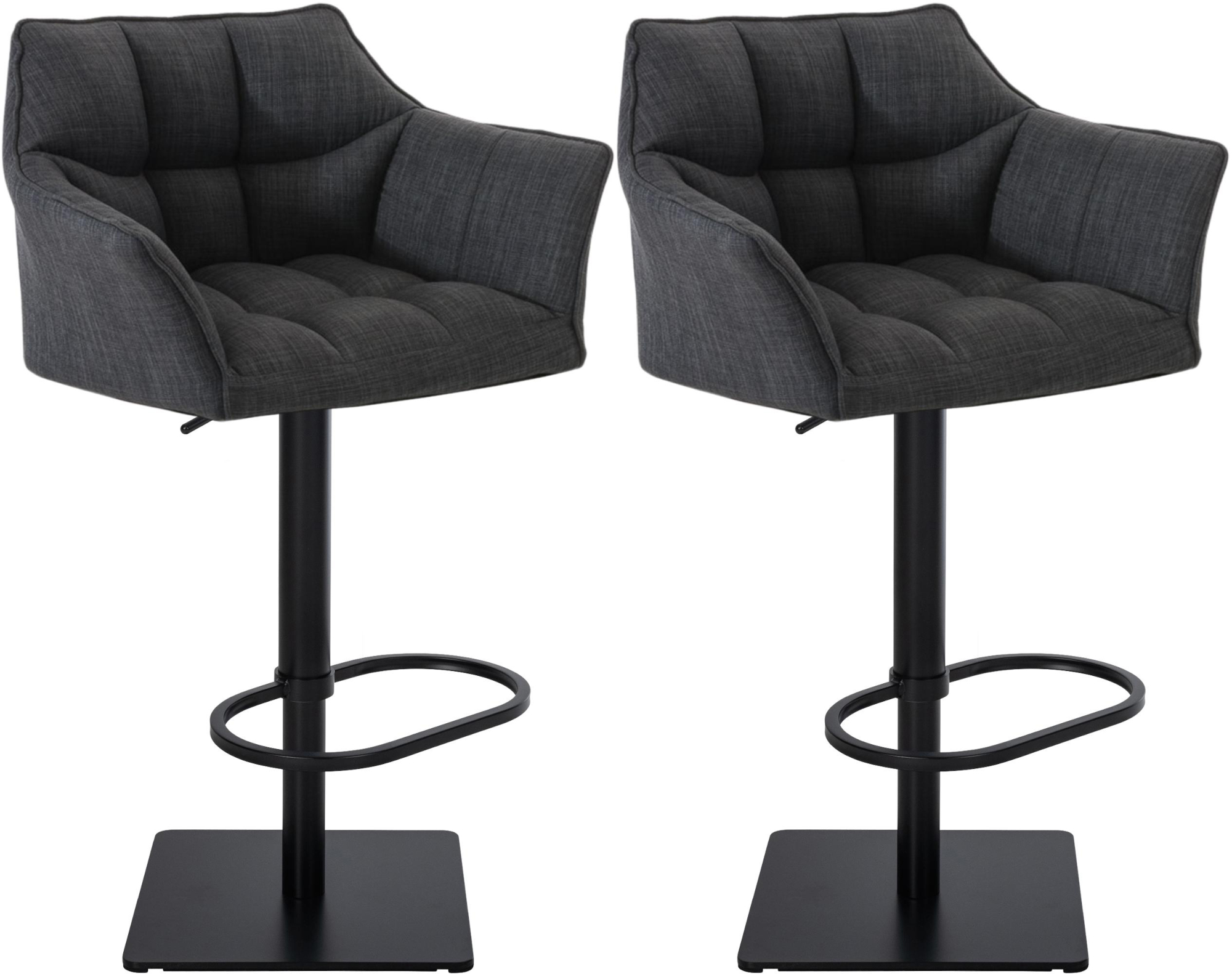 Set van 2 barkrukken Damaso stoffen bekleding