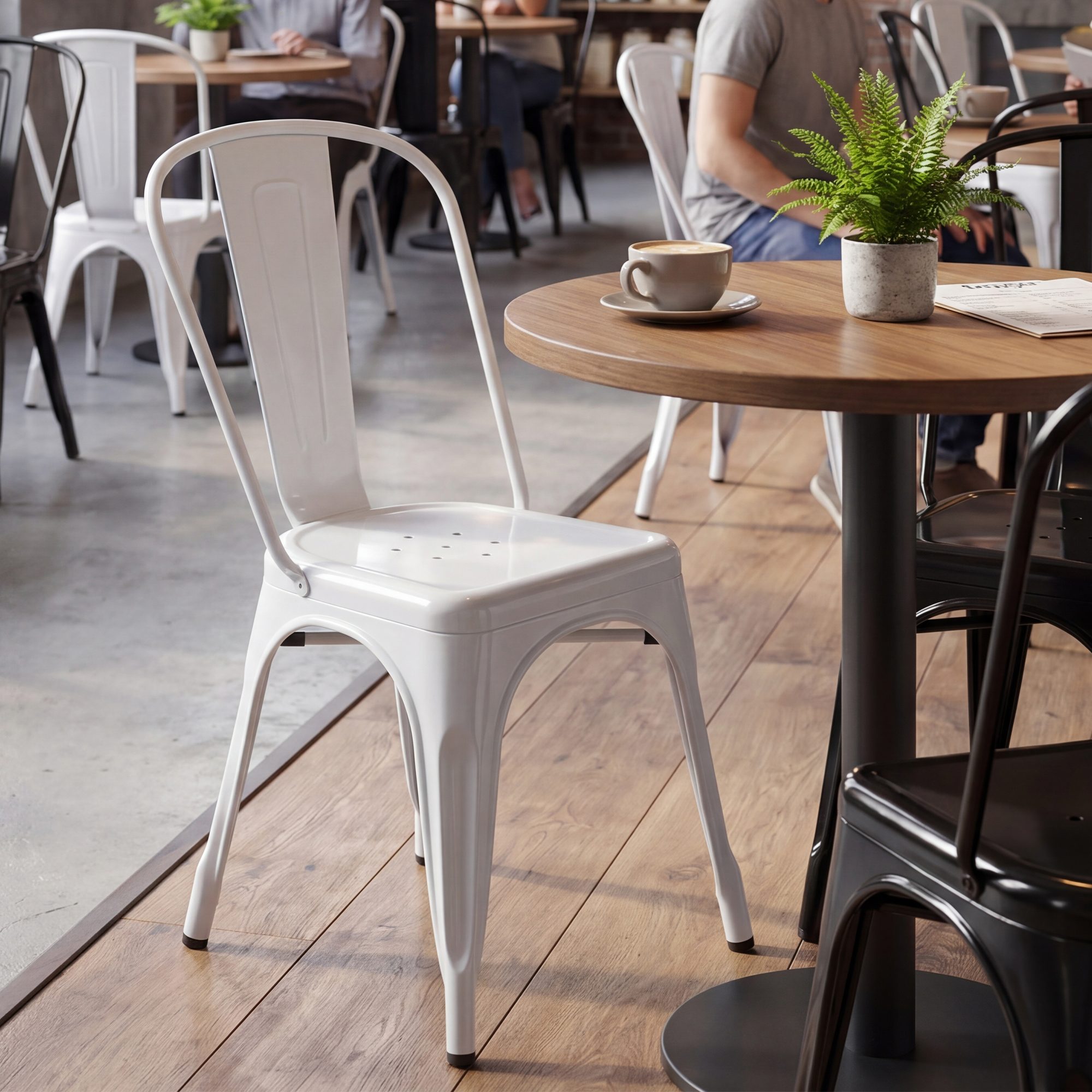 Set van 4 stapelstoelen Benedikt