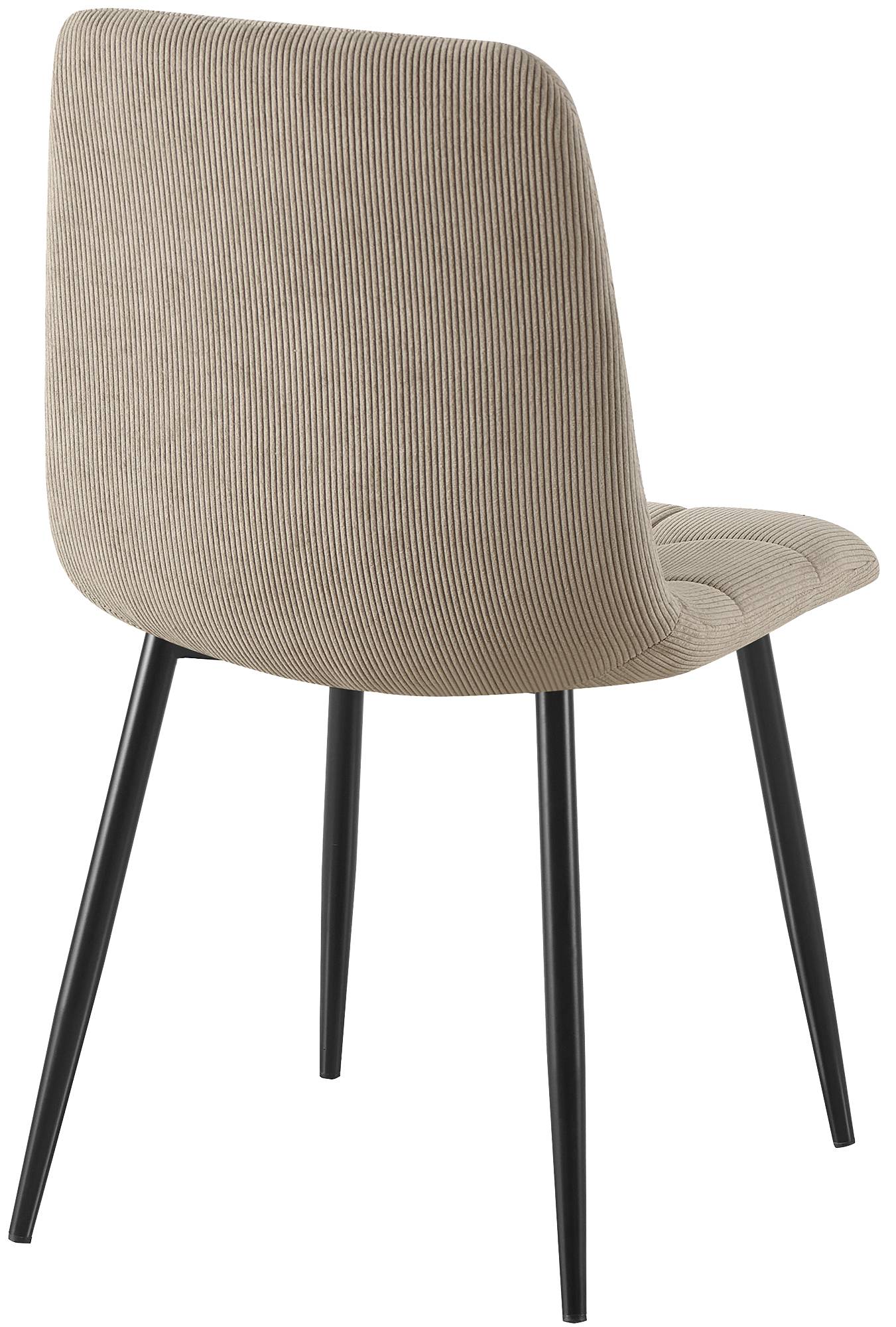 Set van 2 eetkamerstoelen Antibes ribstof