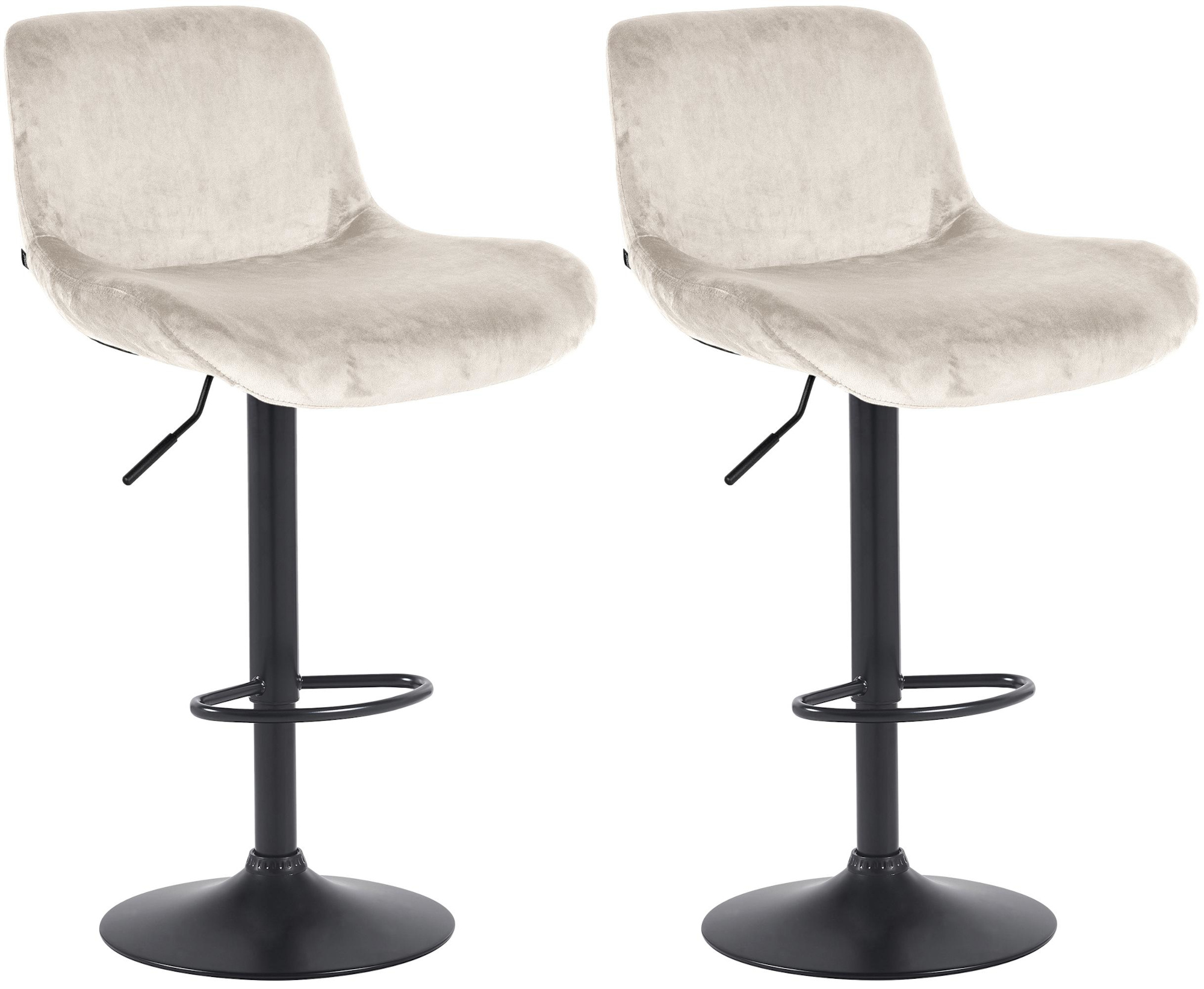 Set van 2 barkrukken Solon zwart