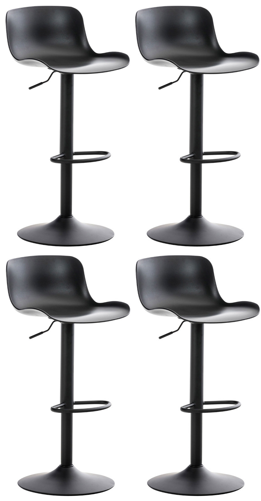 Set van 4 barkrukken Almada Kunststof
