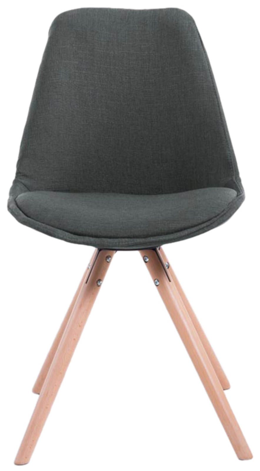 Set van 4 eetkamerstoelen Toulouse stof rond