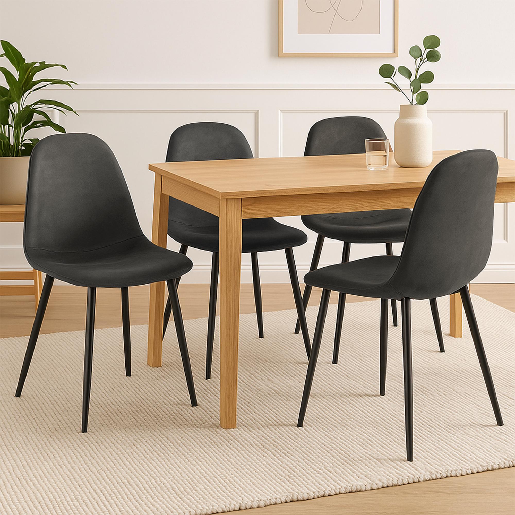 4-delige set eetkamerstoelen Napier