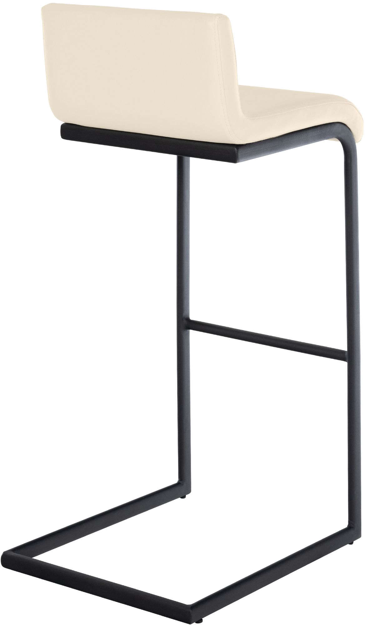 2-delige set barstoelen Newport zwart metalen frame