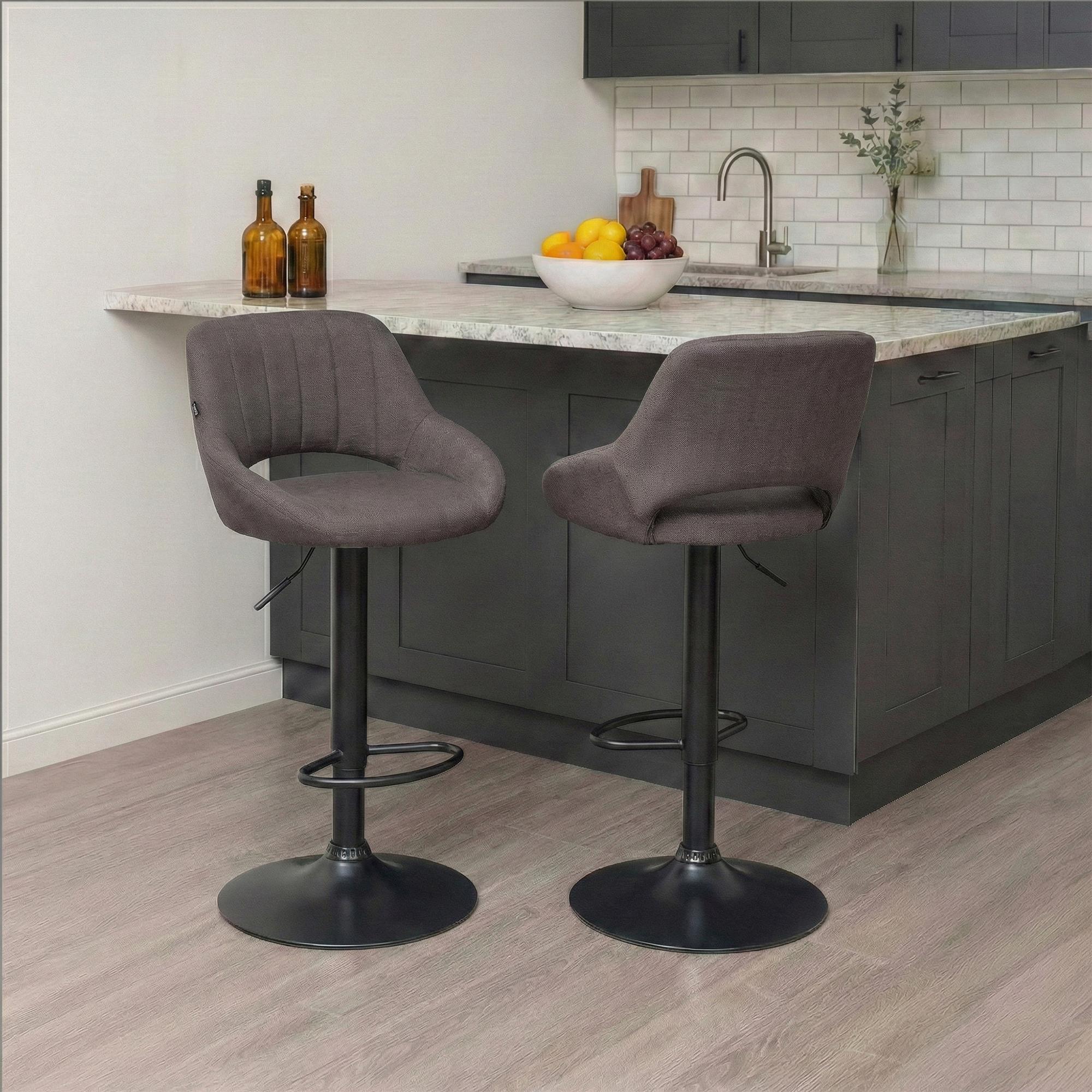 Set van 2 barkrukken Milet, stof