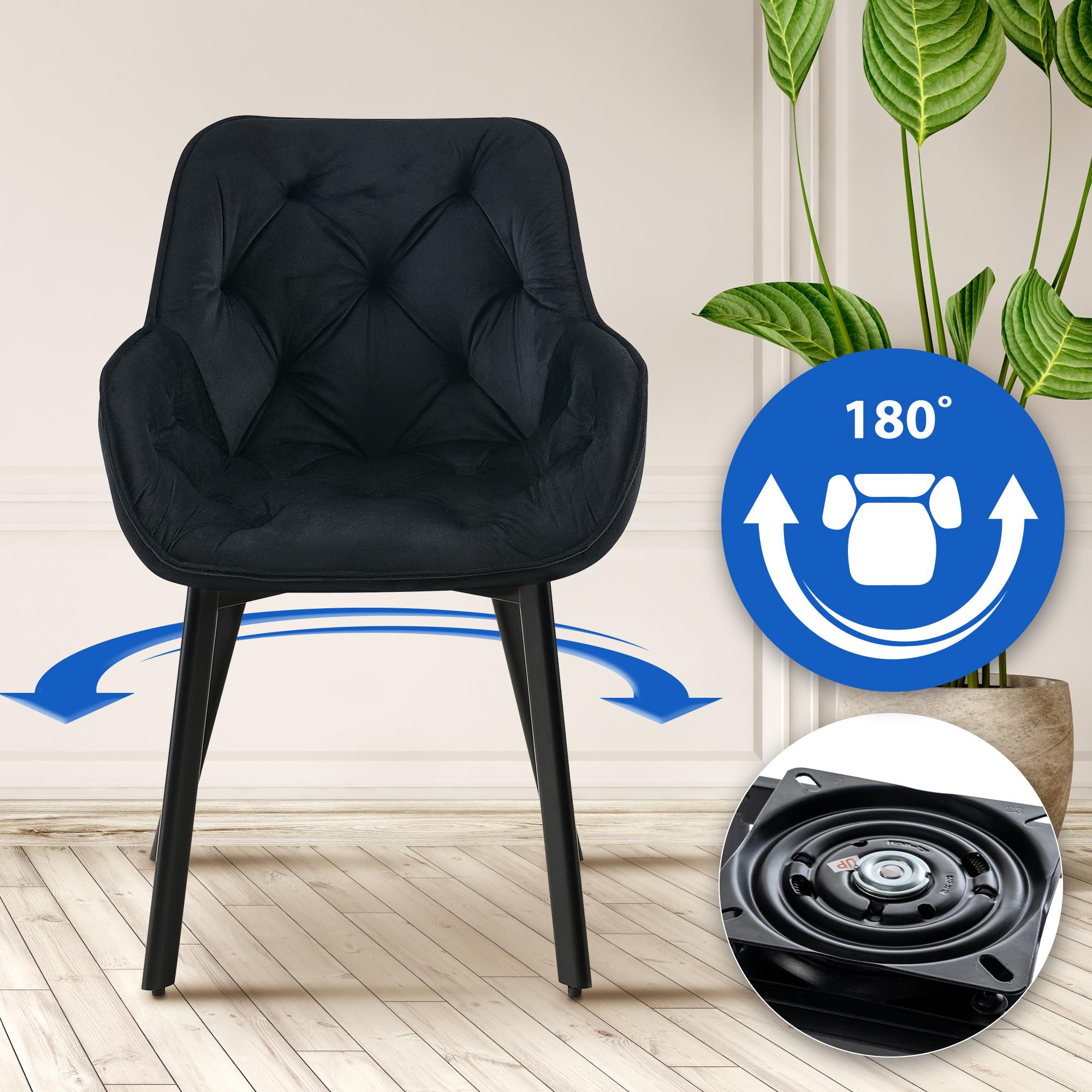 Set van 2 eetkamerstoelen Antigo Fluweel