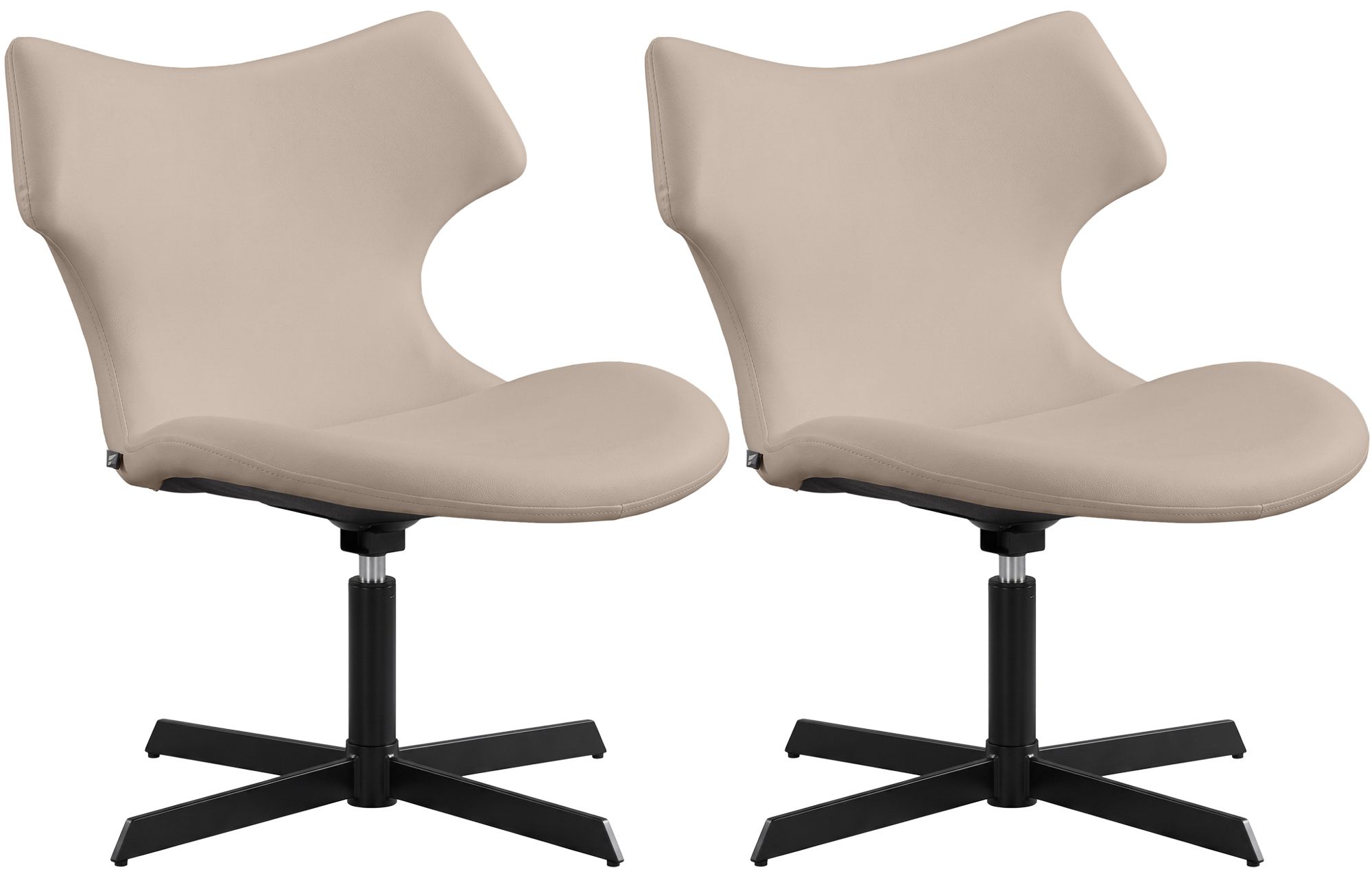 Set van 2 loungestoelen Welland - lederlook