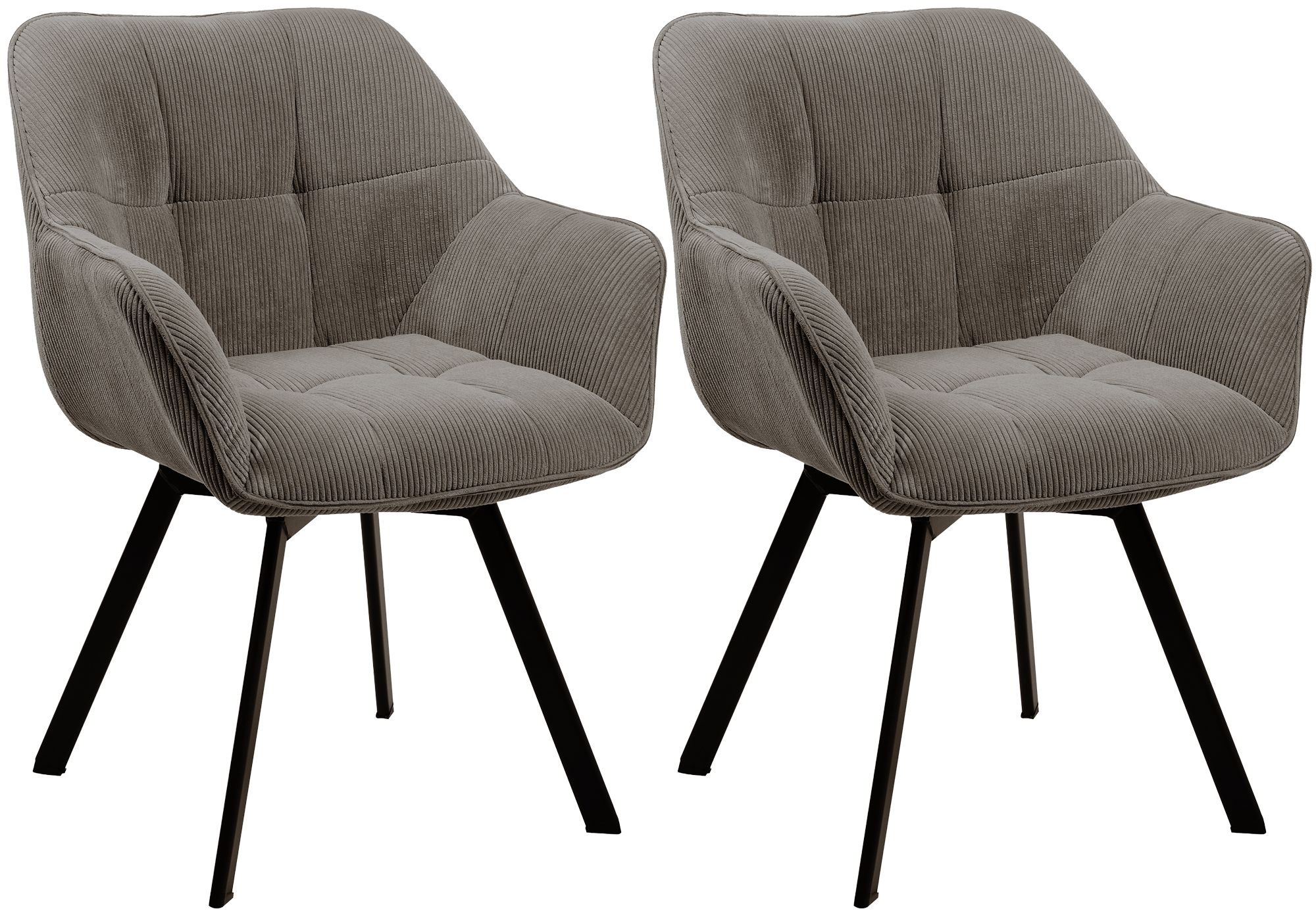 Set van 2 eetkamerstoelen Jordi Cord