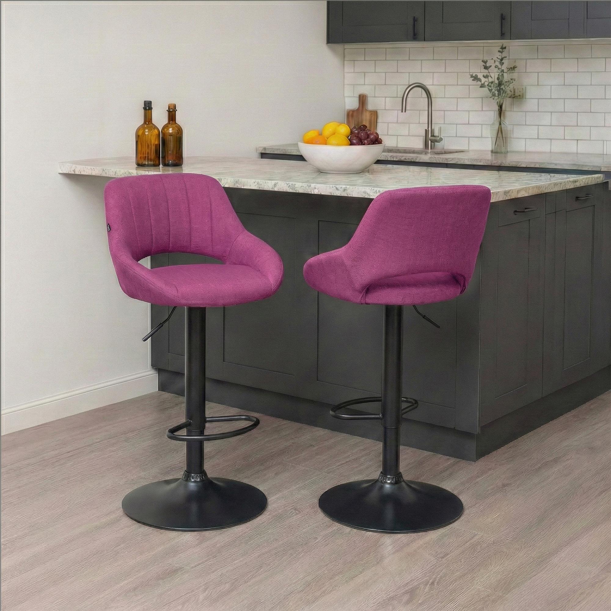 Set van 2 barkrukken Milet, stof