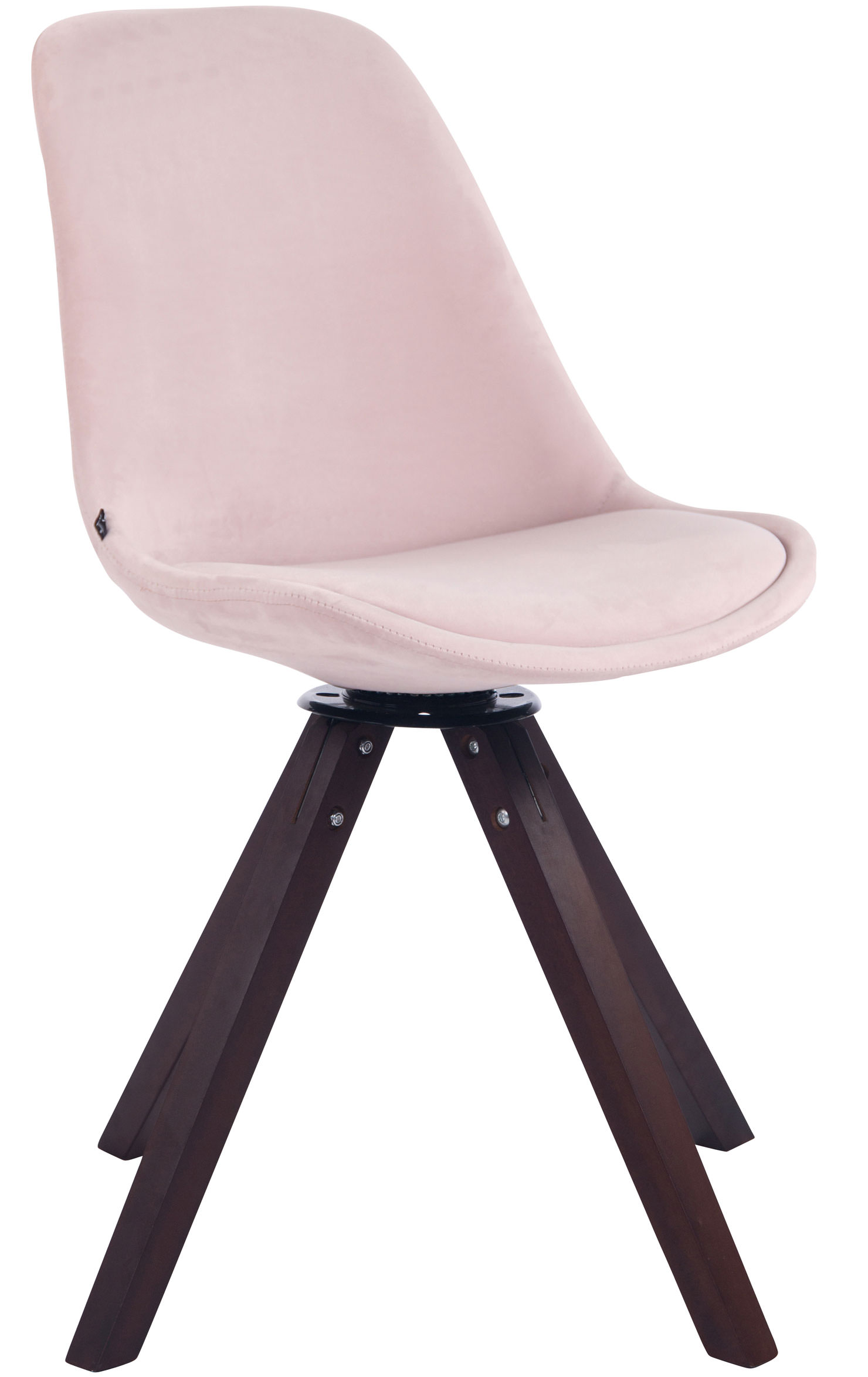 Eetkamerstoel Troyes fluweel vierkant frame