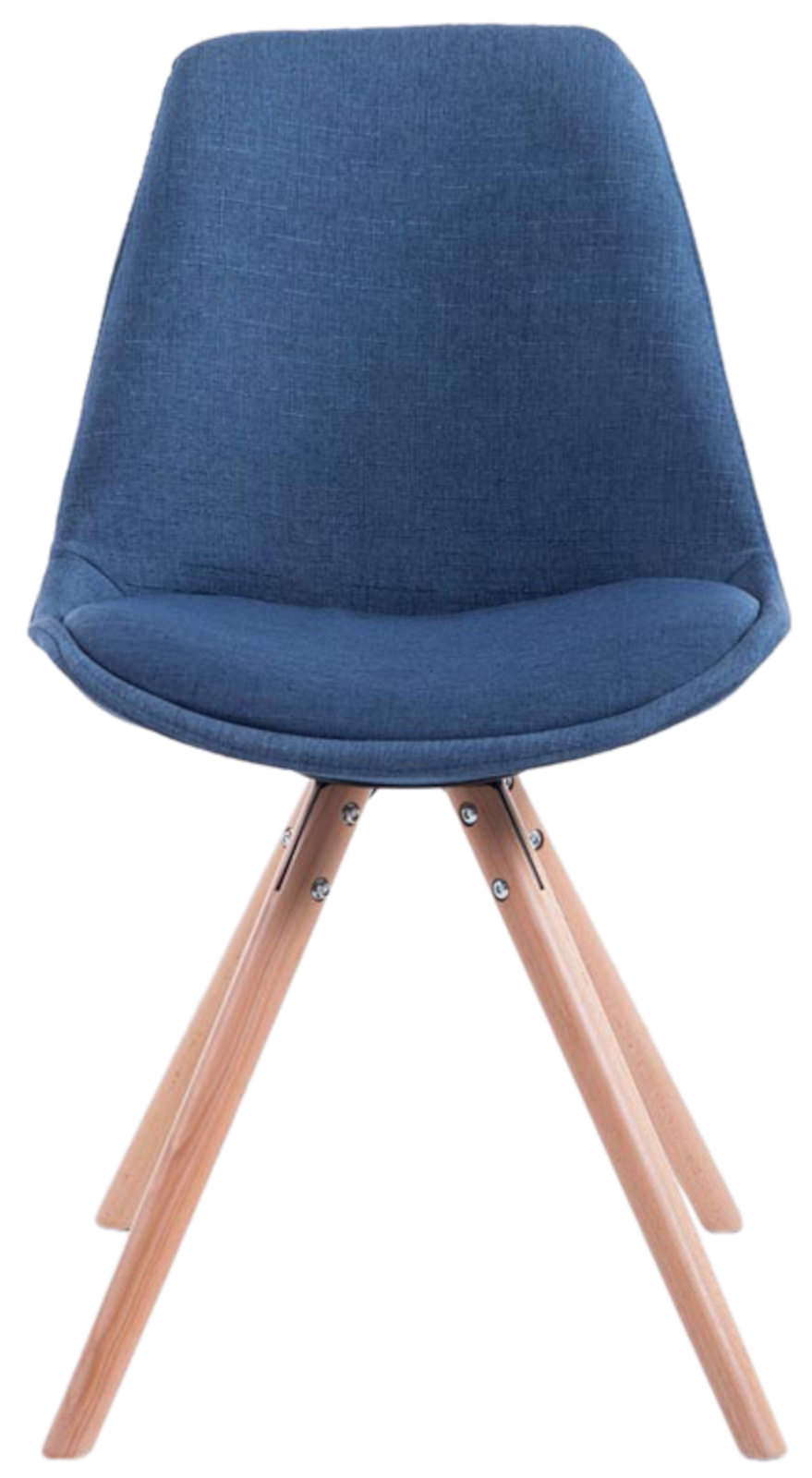 Set van 4 eetkamerstoelen Toulouse stof rond