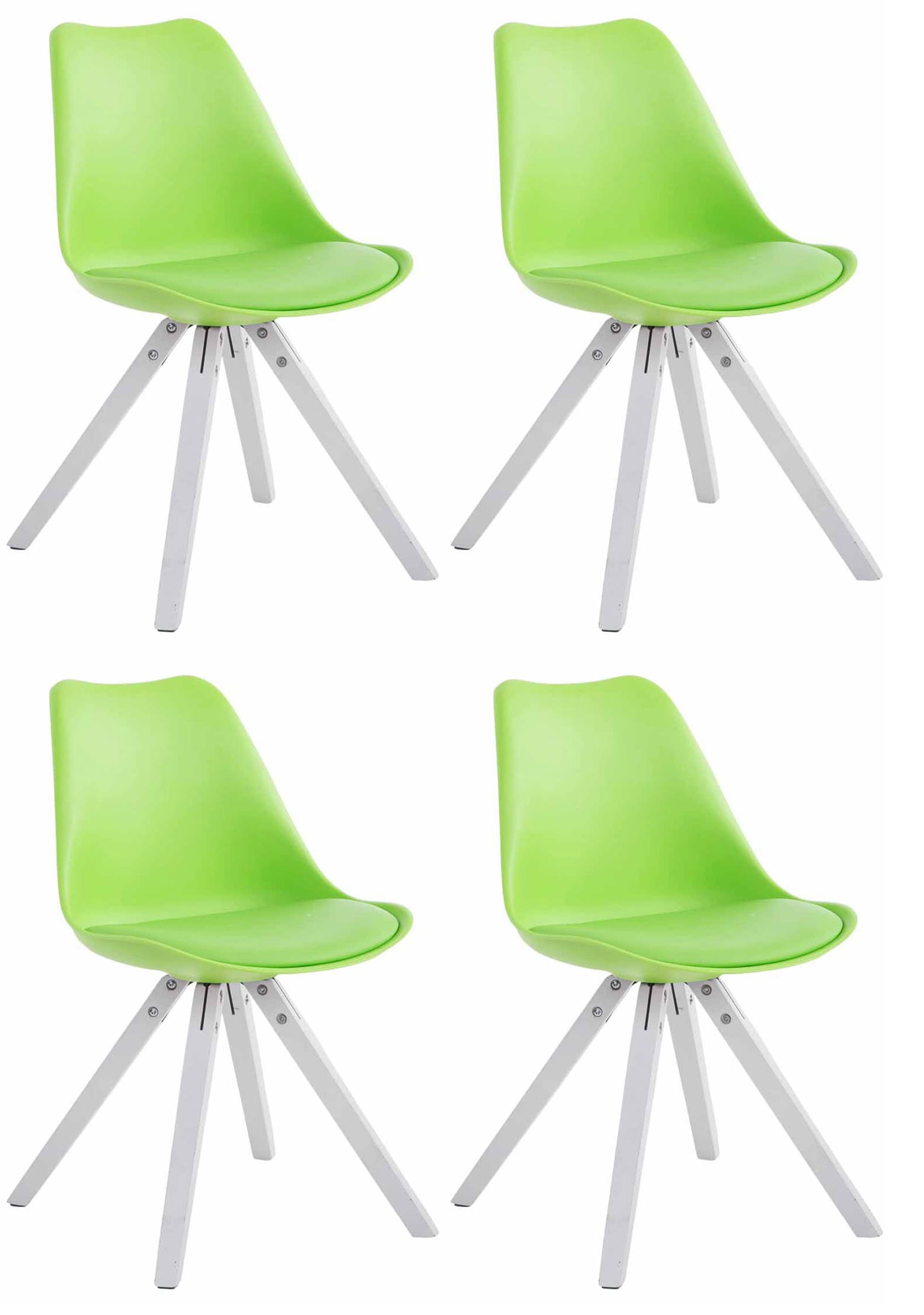 Set van 4 stoelen Toulouse - Vierkant - Kunstleer