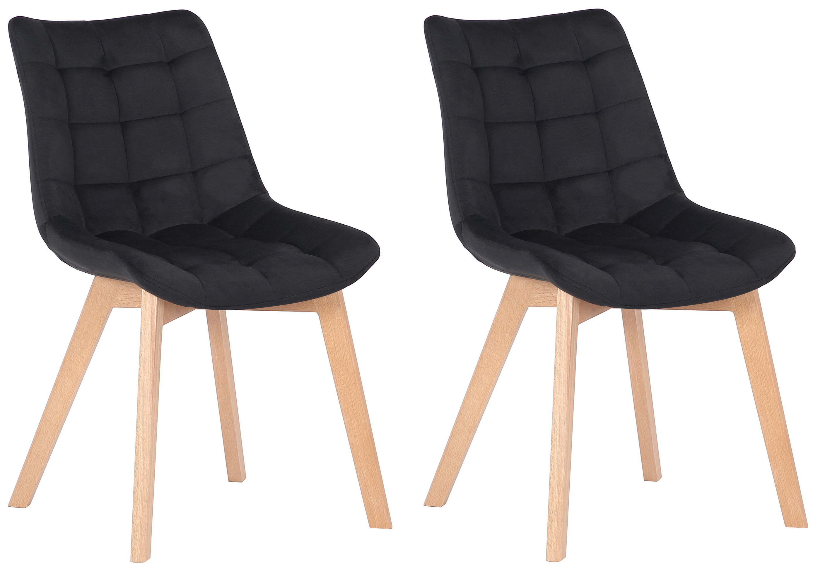 Set van 2 Eetkamerstoelen Passaic Fluweel