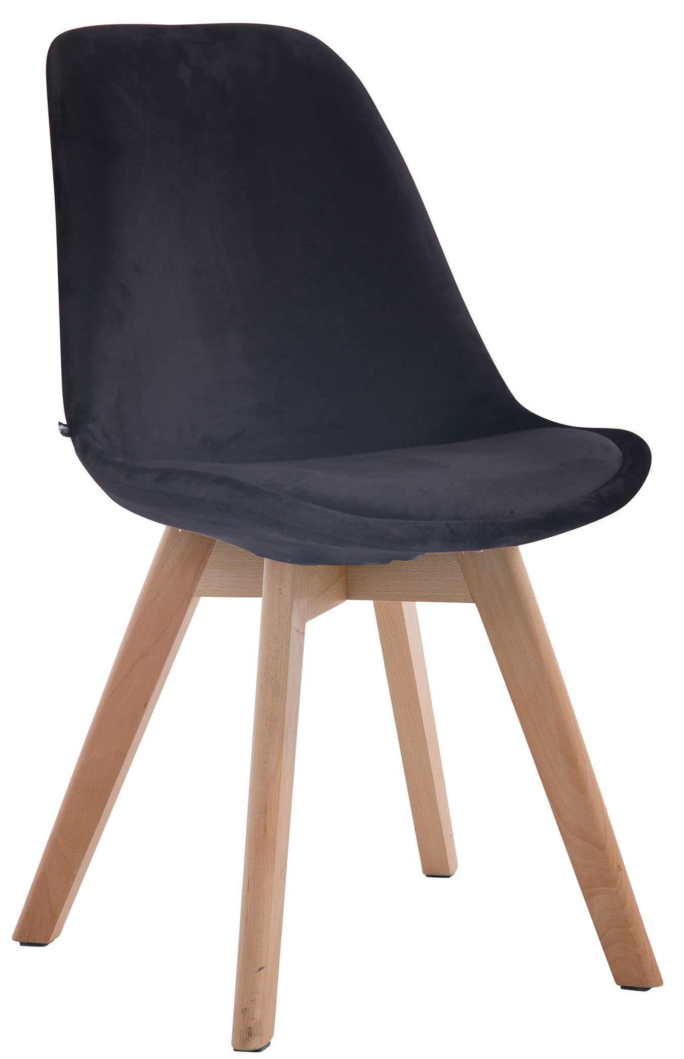 Set van 4 Eetkamerstoelen Borneo Fluweel