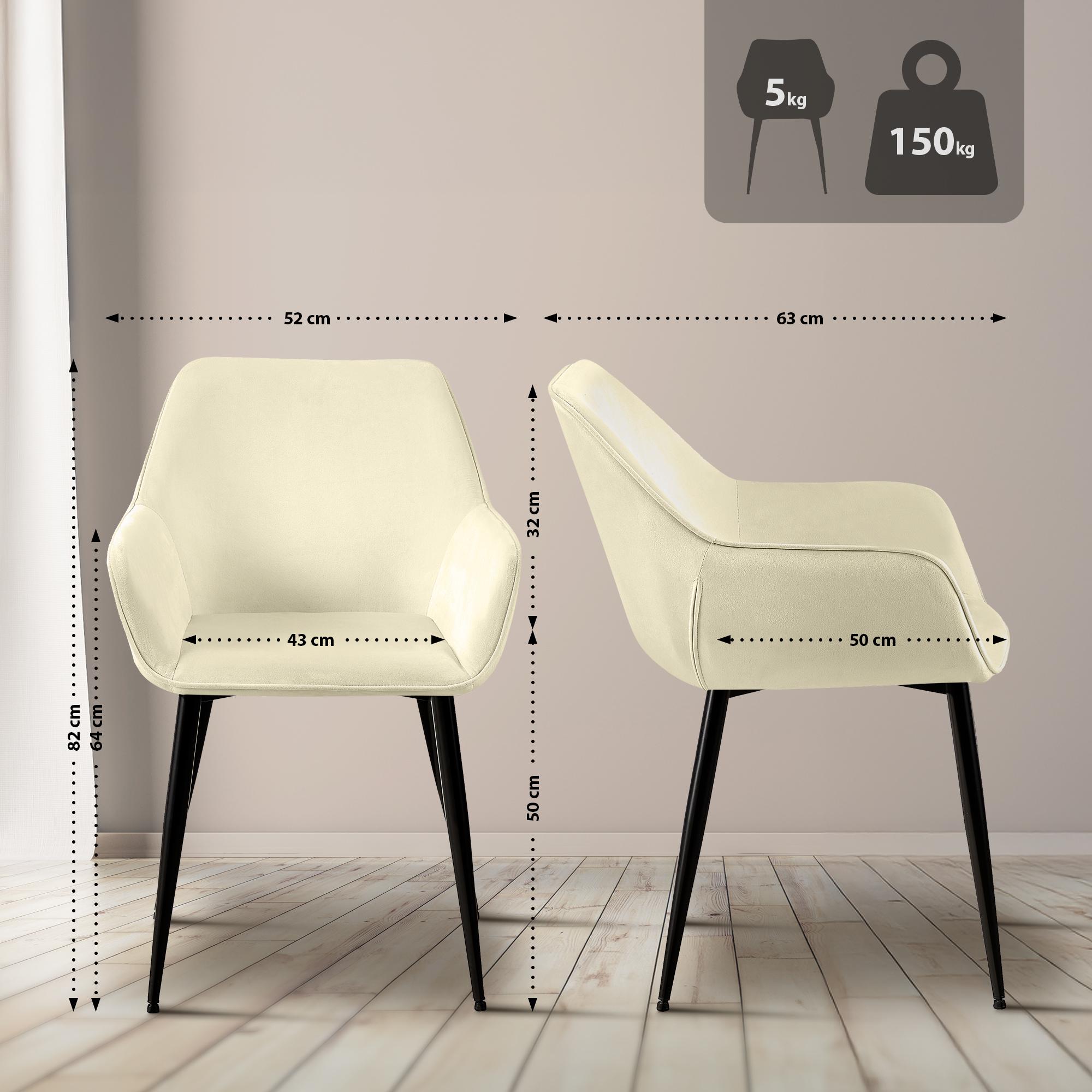 Set van 2 eetkamerstoelen Luena