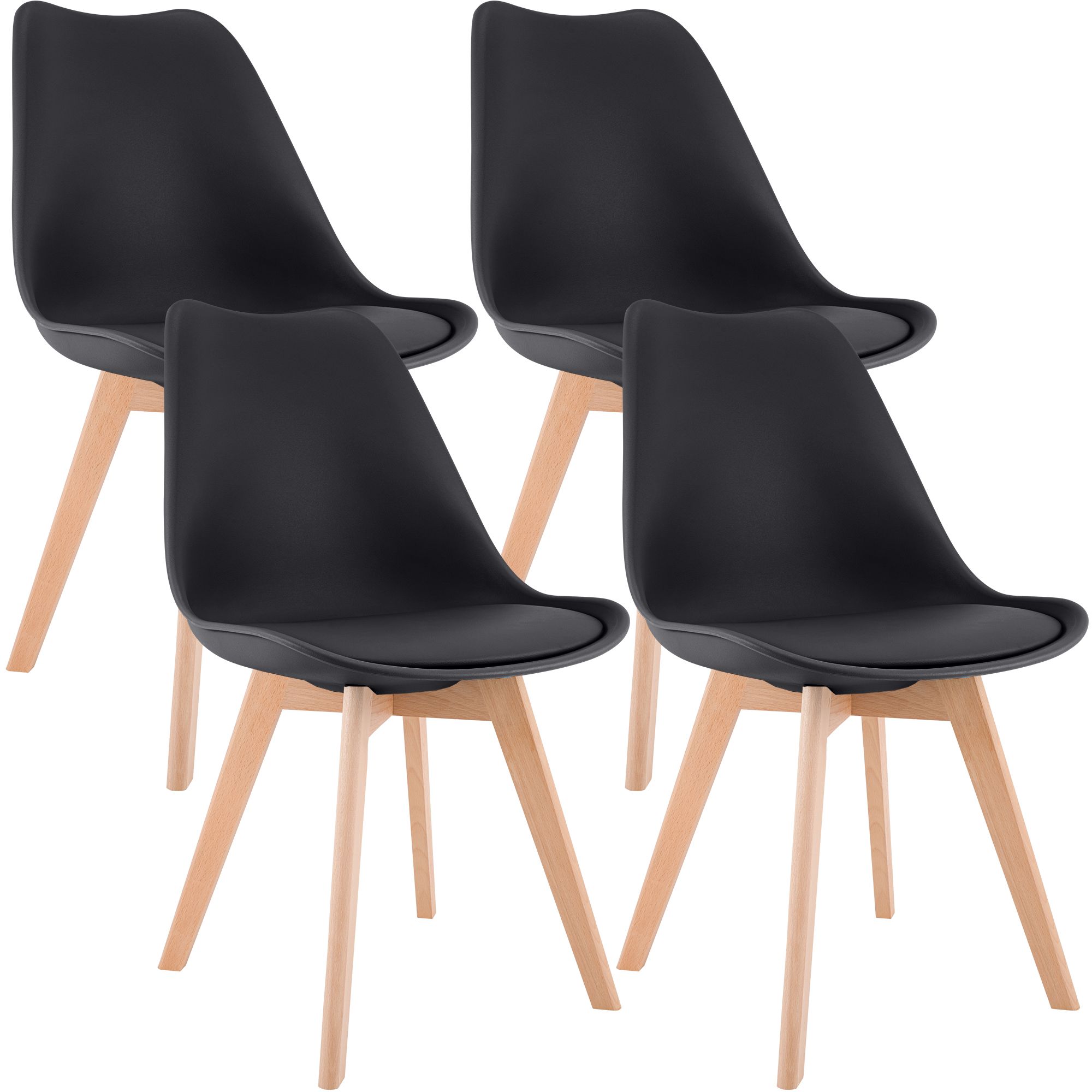 4-delige set Linares eetkamerstoelen