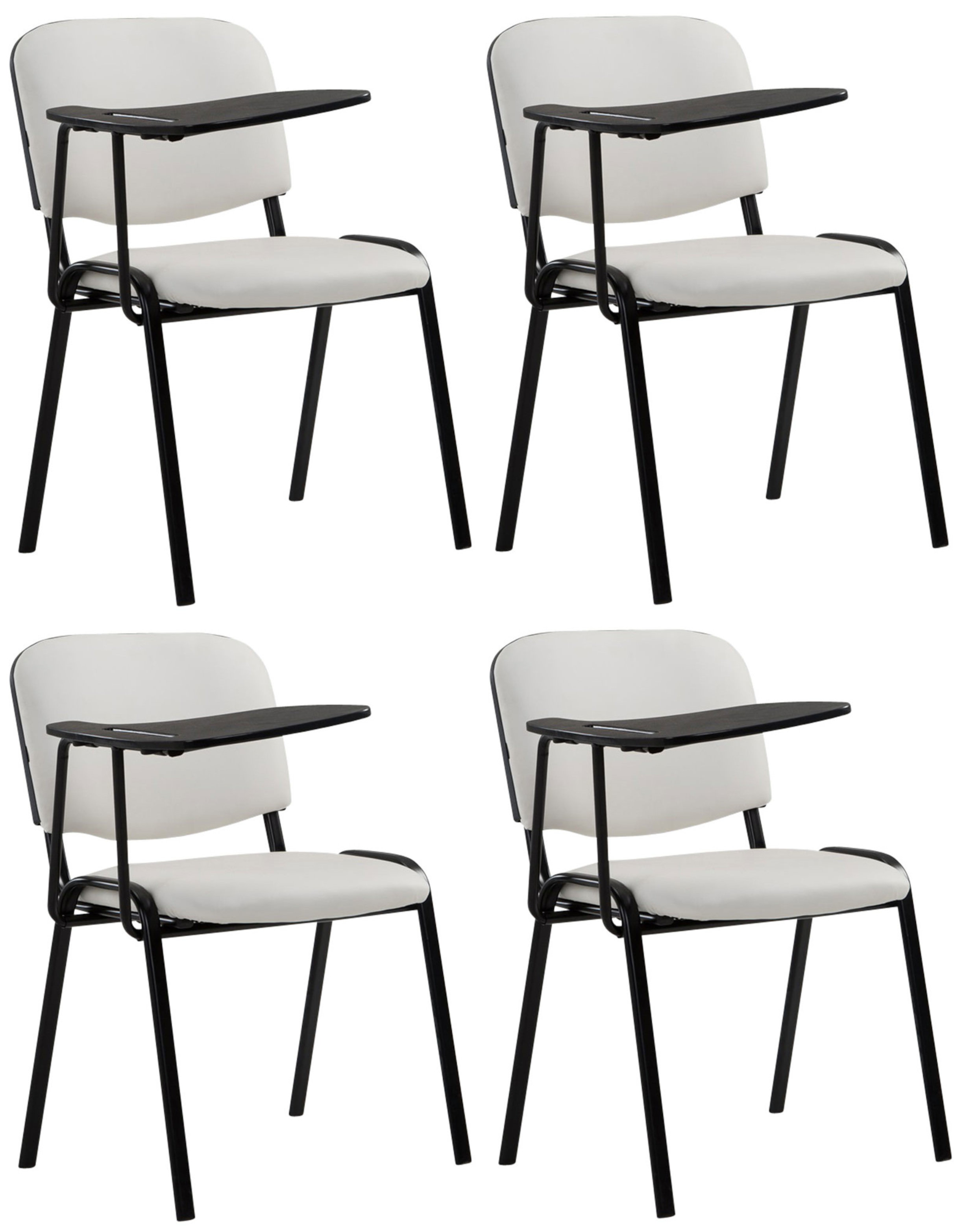 Set van 4 stoelen Ken met klaptafel - Kunstleer