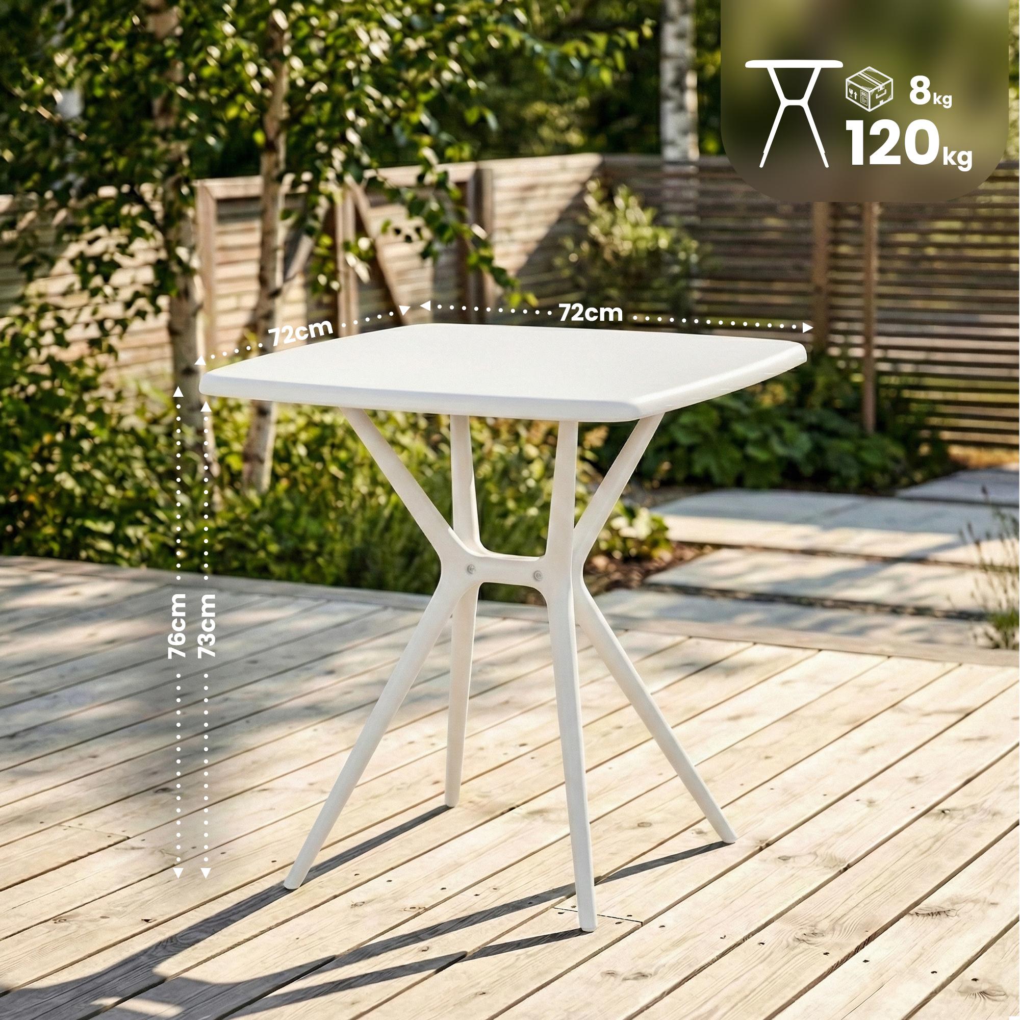 Vierkante tuintafel Becky 72 x 72 cm