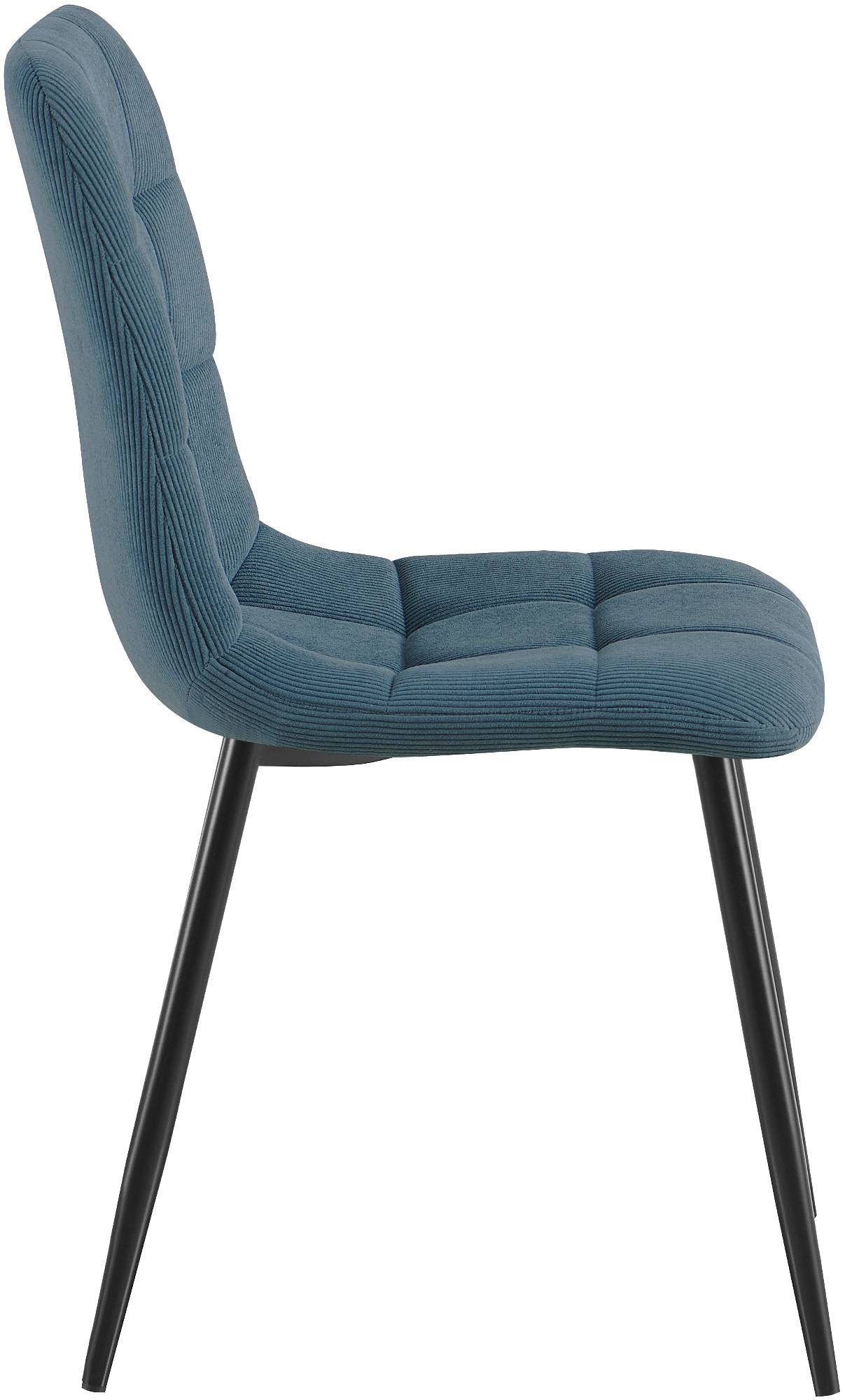 Set van 2 eetkamerstoelen Antibes ribstof
