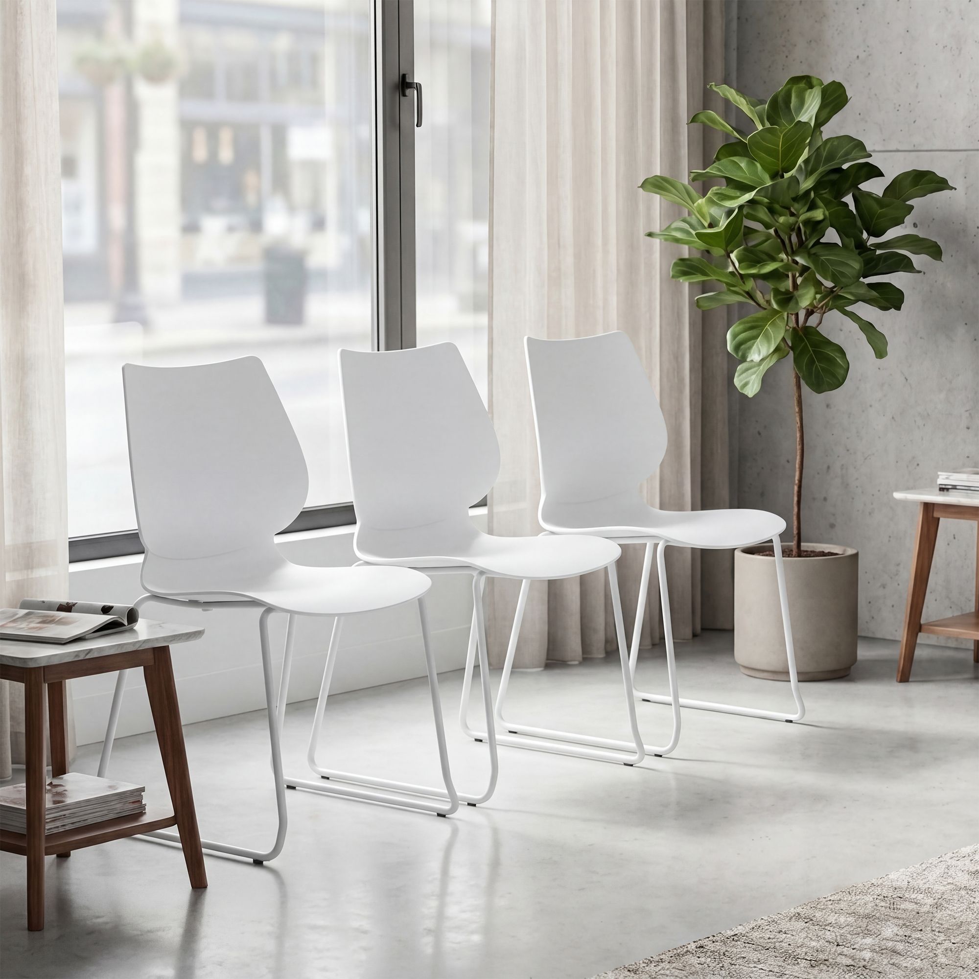 Set van 2 stapelstoelen Houma