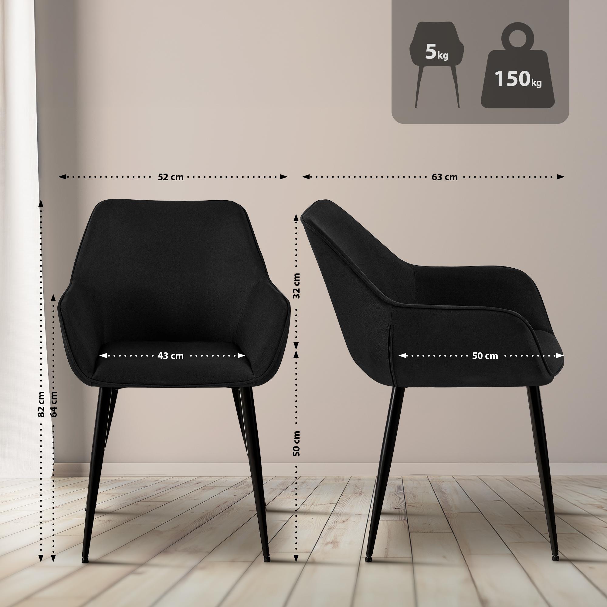 Set van 2 eetkamerstoelen Luena