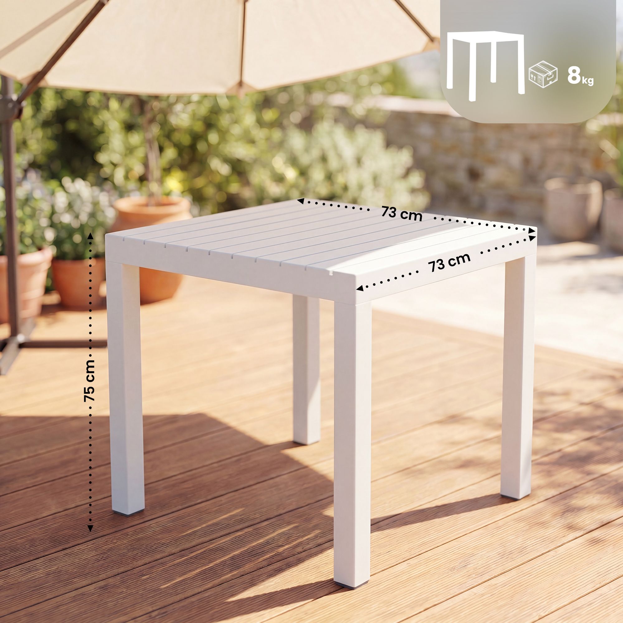 Tuintafel Kato 73 x 73 cm