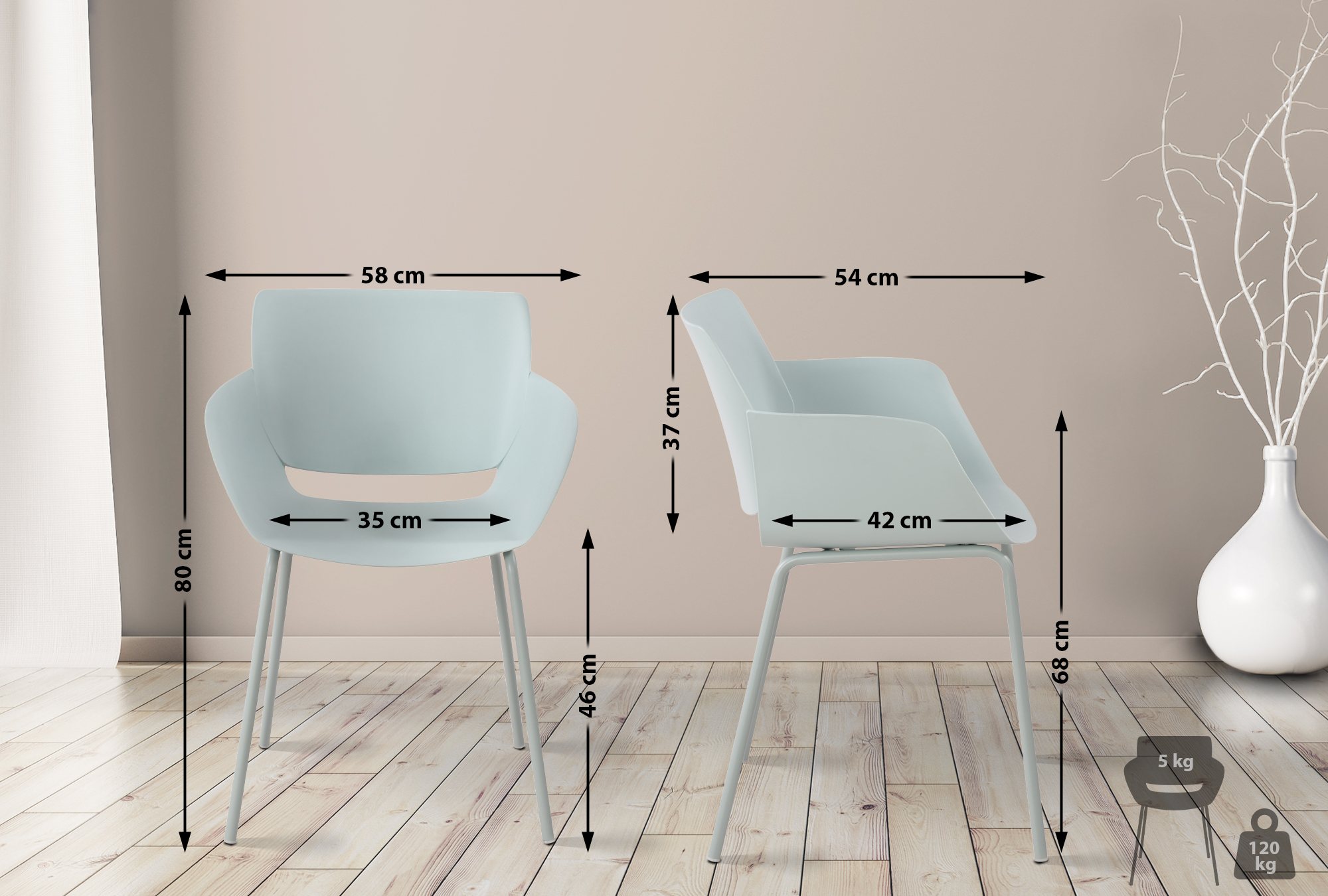 2-delige set tuinstoel Alpena