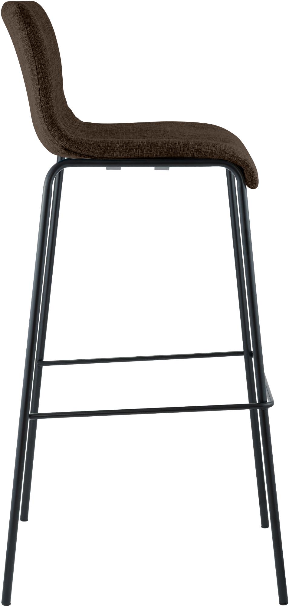 Set van 2 barstoelen Hover, stof, 4-poots onderstel