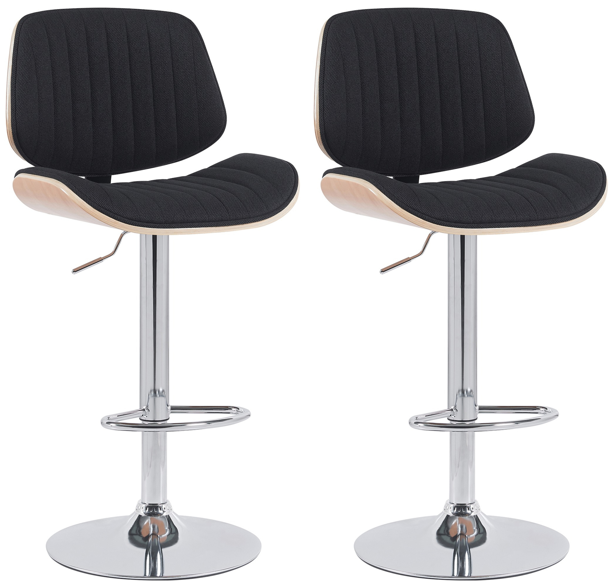 Set van 2 barkrukken Clawson stof