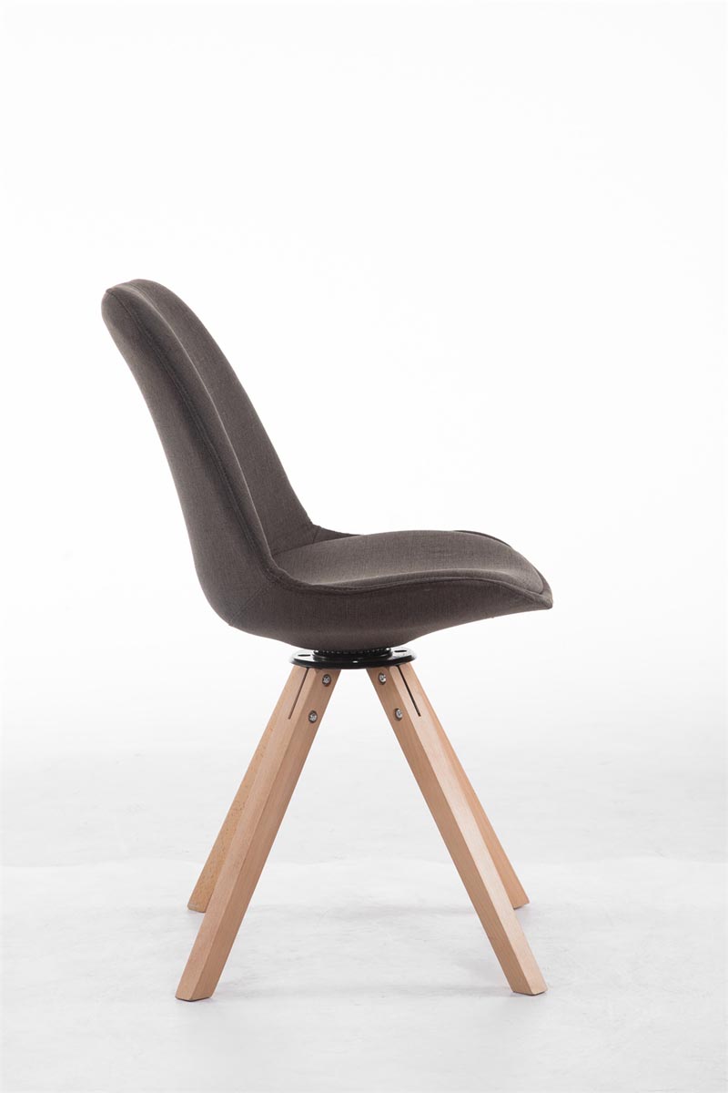Eetkamerstoel Troyes vierkant frame Stof