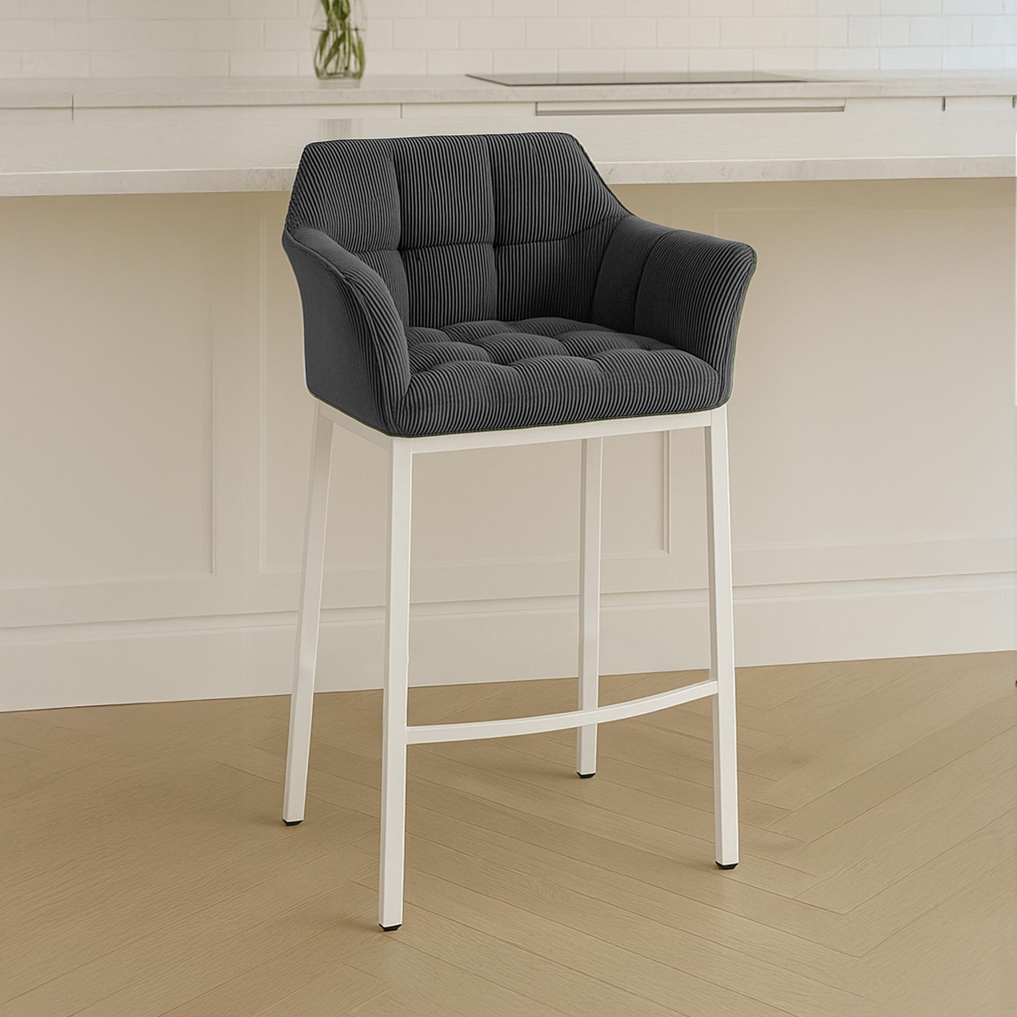 Barkruk Damaso Cord met Vierpootsframe