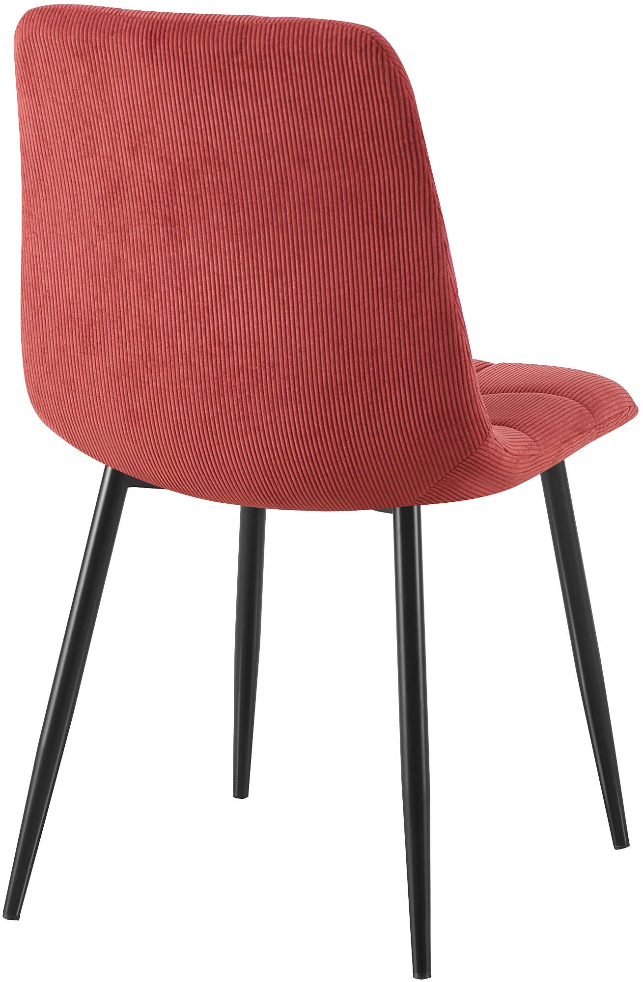 Set van 2 eetkamerstoelen Antibes ribstof