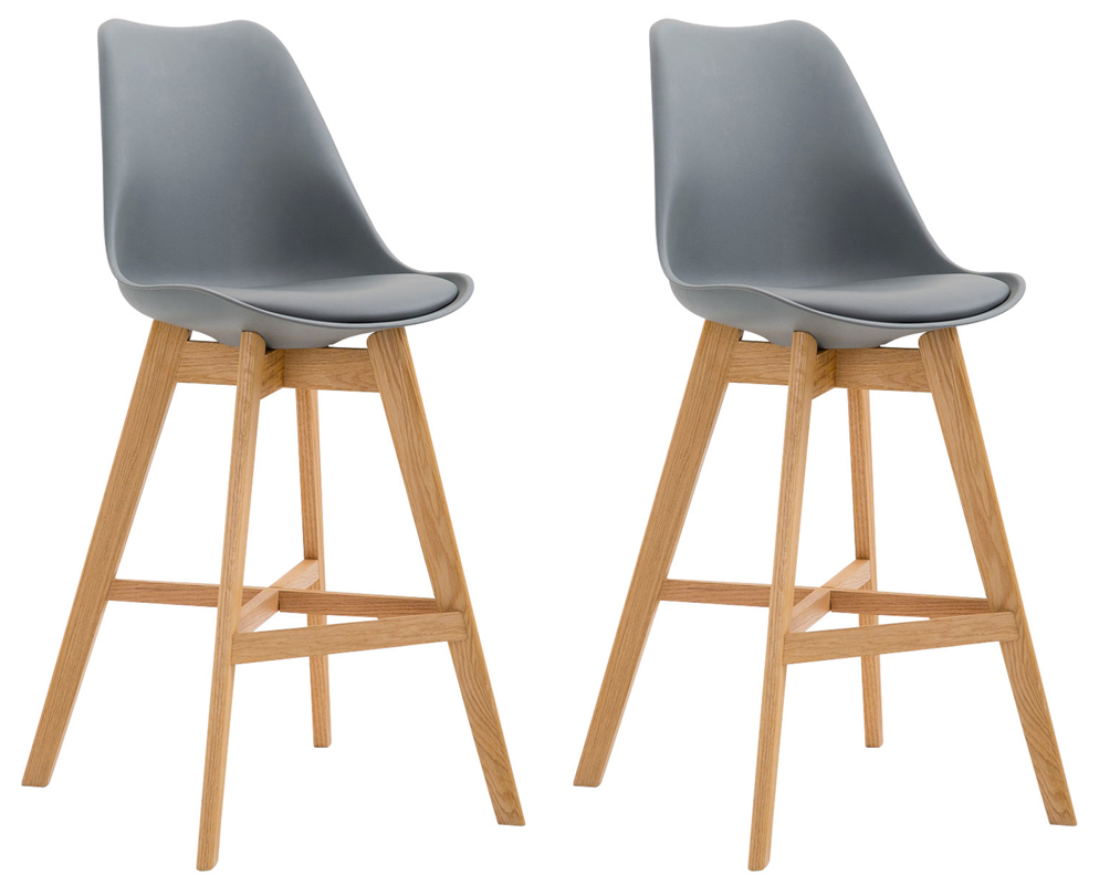 Set van 2 barkrukken Cannes kunststof / kunstleder