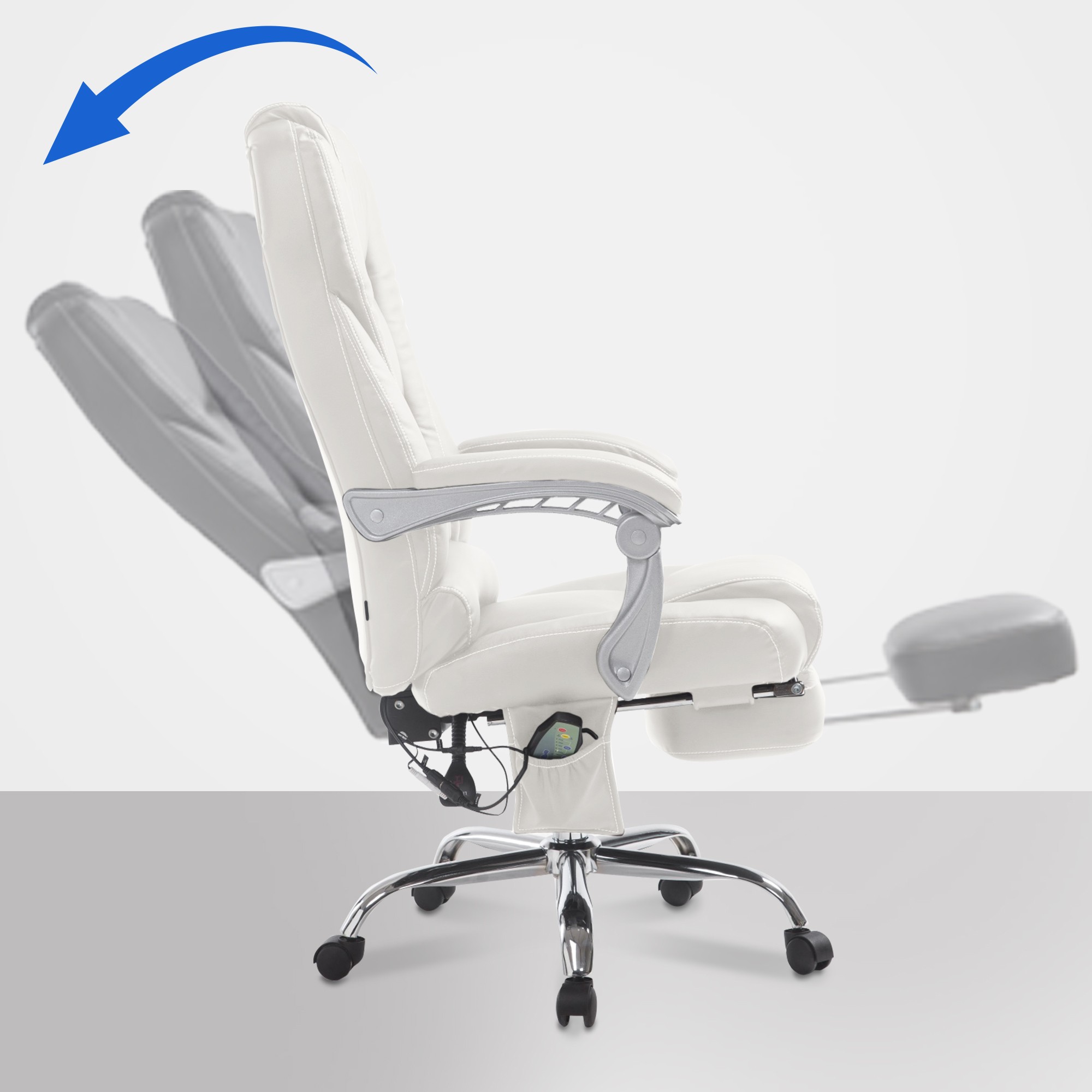 Pacific bureaustoel met massagefunctie V2 kunstleer