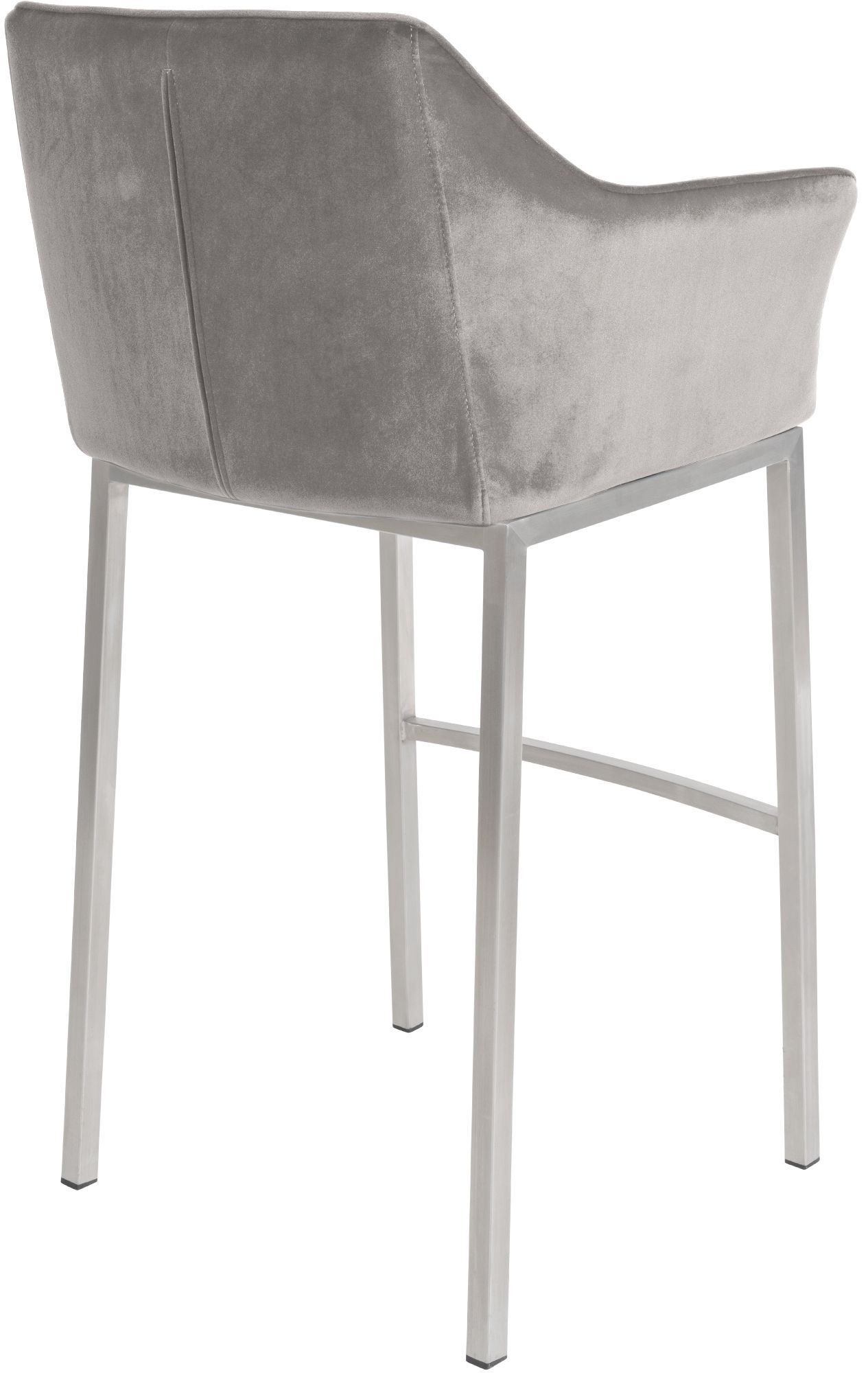 2-delige set barkrukken Damaso fluweel met 4-poots frame