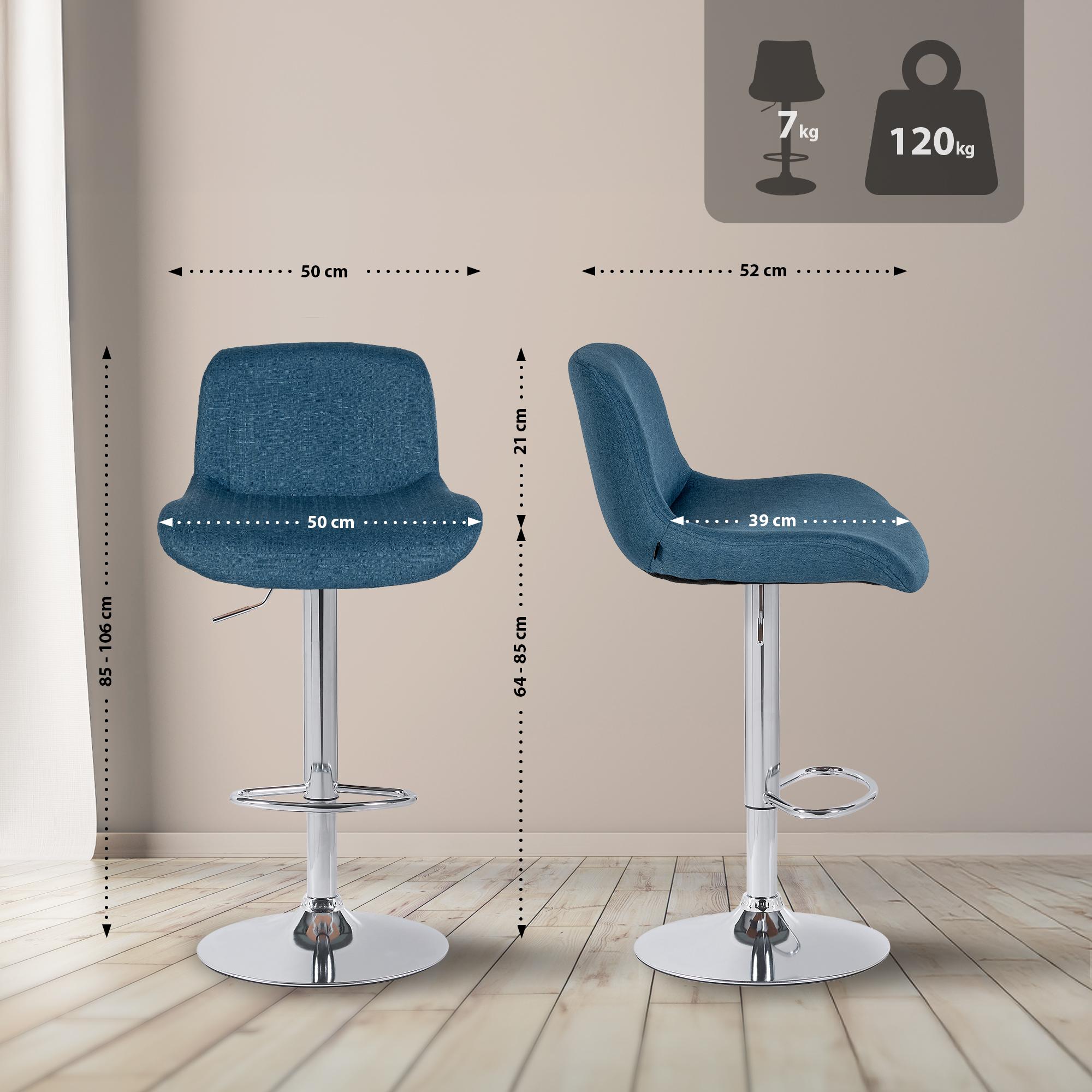 Set van 2 barkrukken Solon chroom