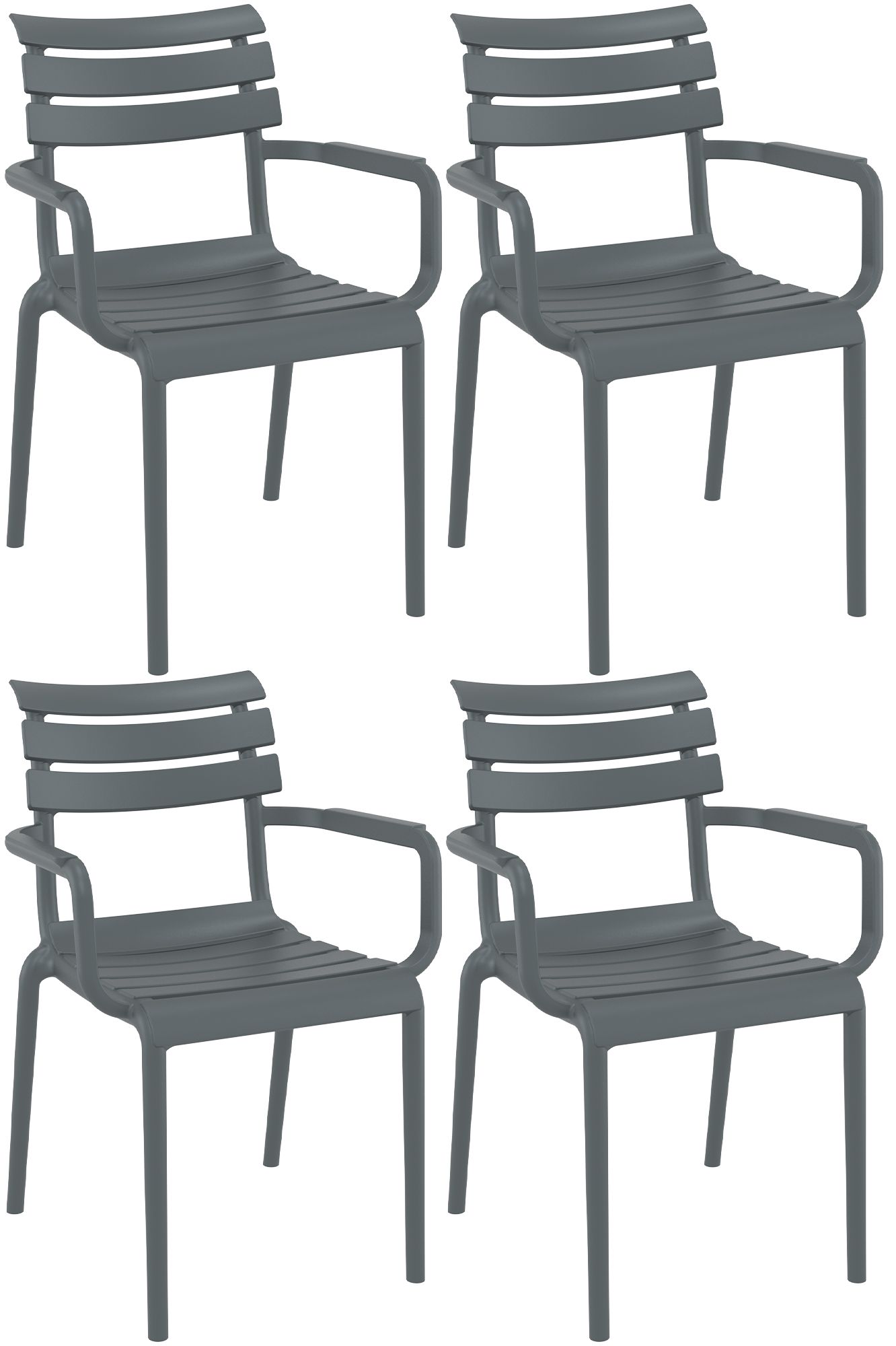 Set van 4 tuinstoelen Paris