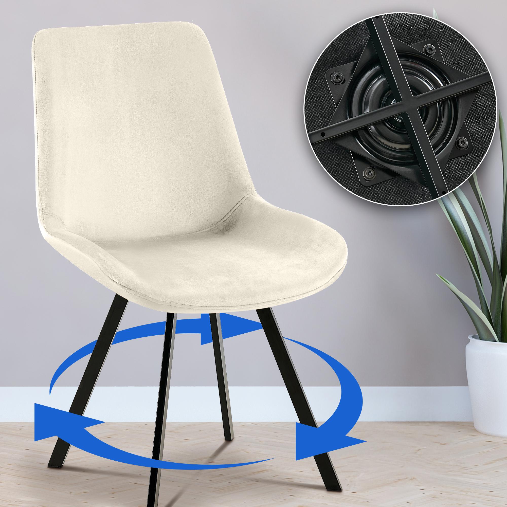 Set van 2 eetkamerstoelen Lewes fluweel