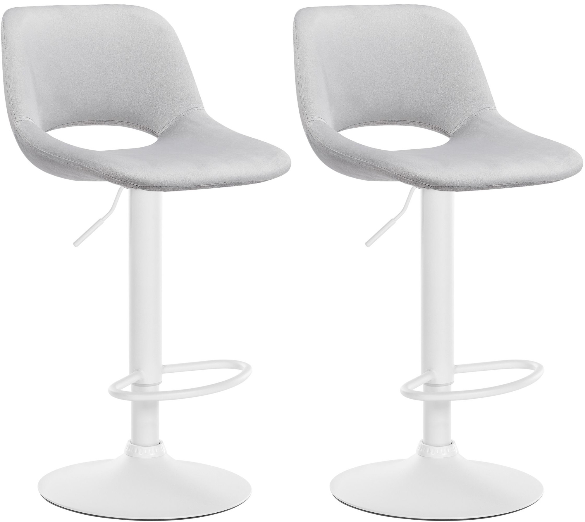 Set van 2 barkrukken Camden fluweel