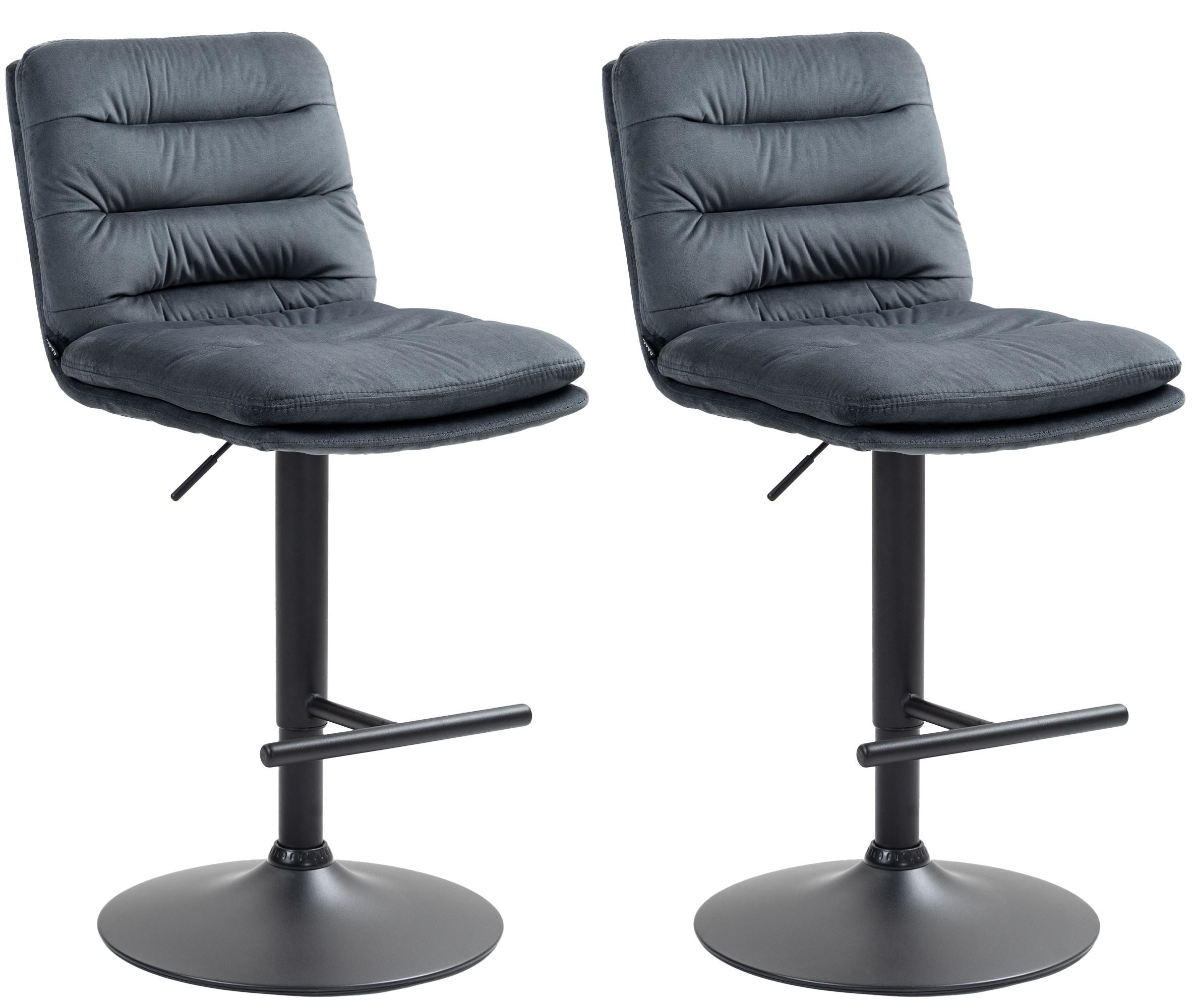 Set van 2 barkrukken Damar fluweel