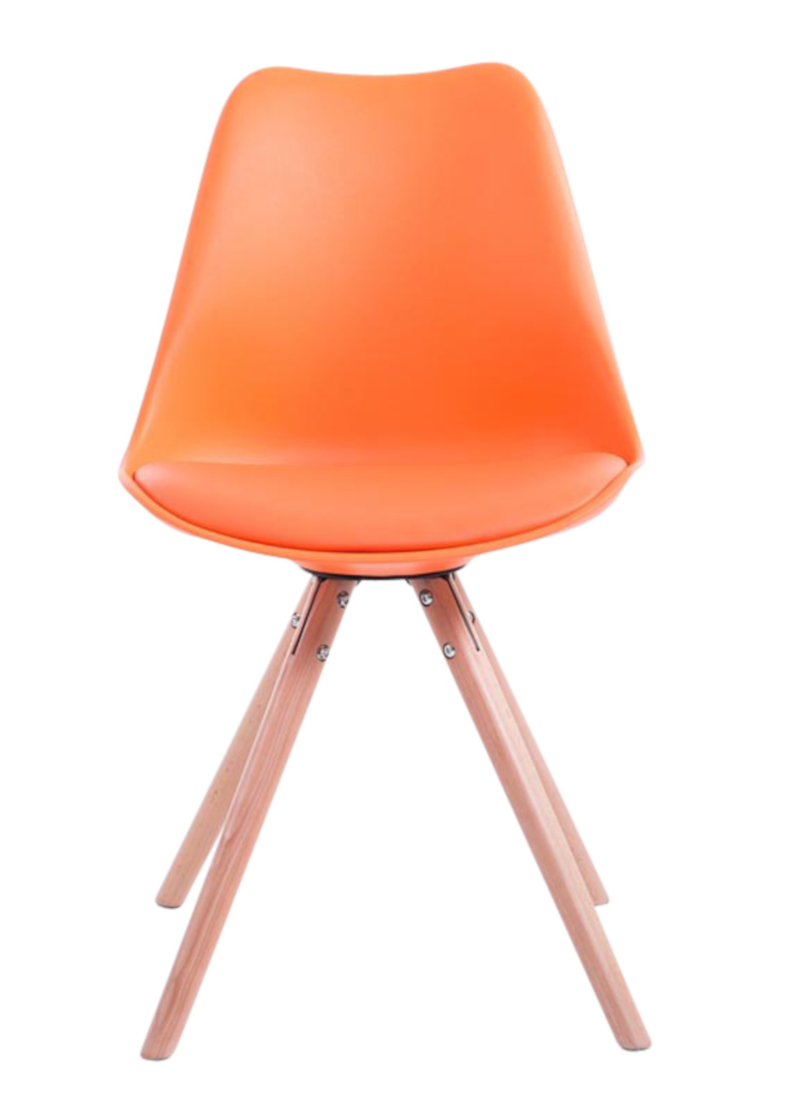 Set van 4 eetkamerstoelen Toulouse kunstleer rond