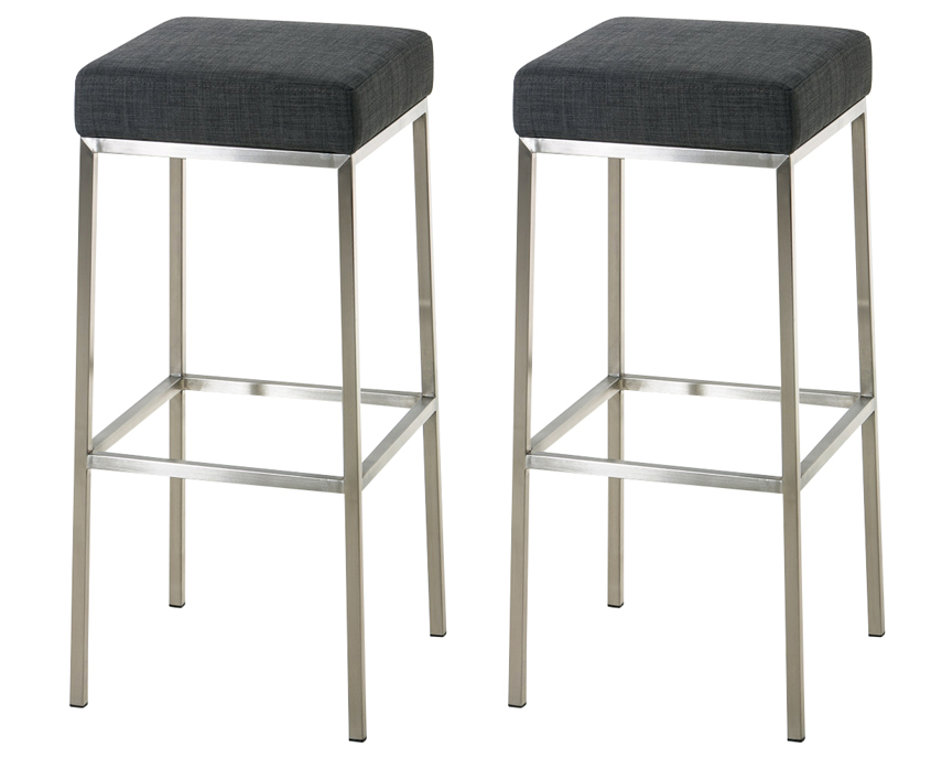 2-delige set barkrukken Montreal stof bekleding