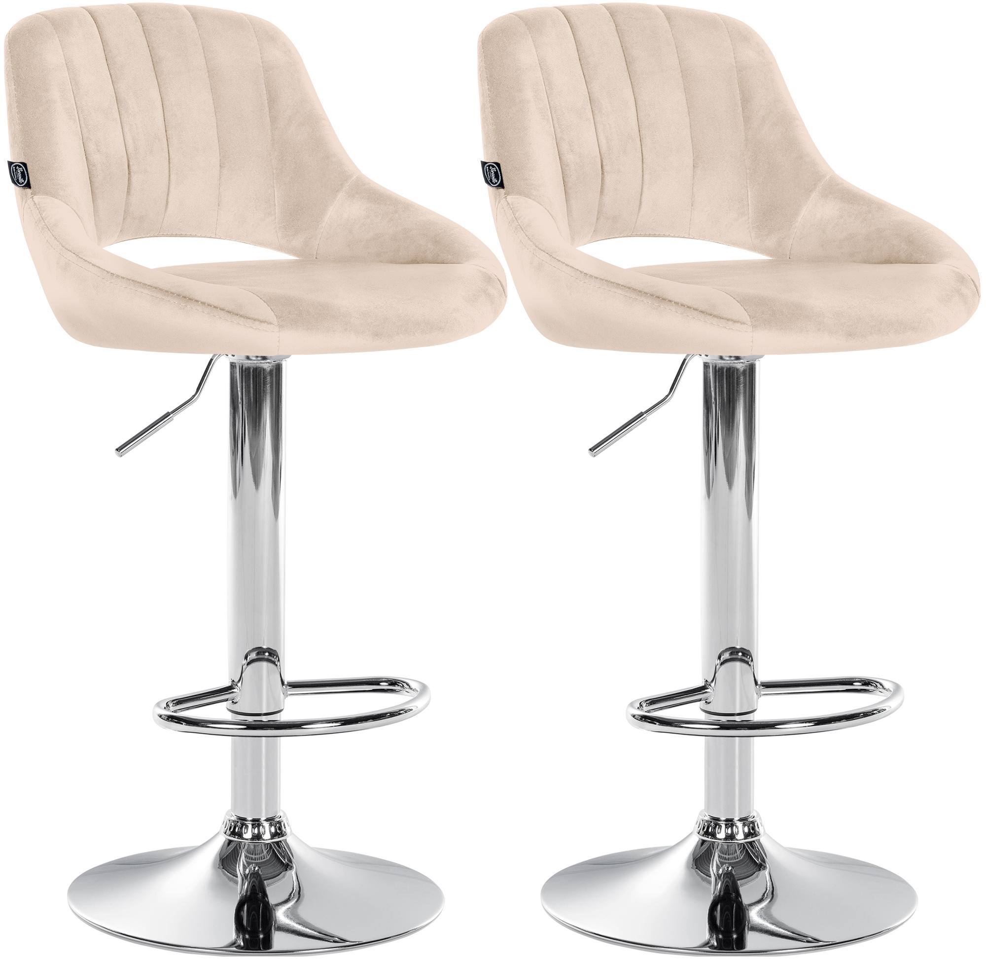 Set van 2 Barkrukken Milet Fluweel